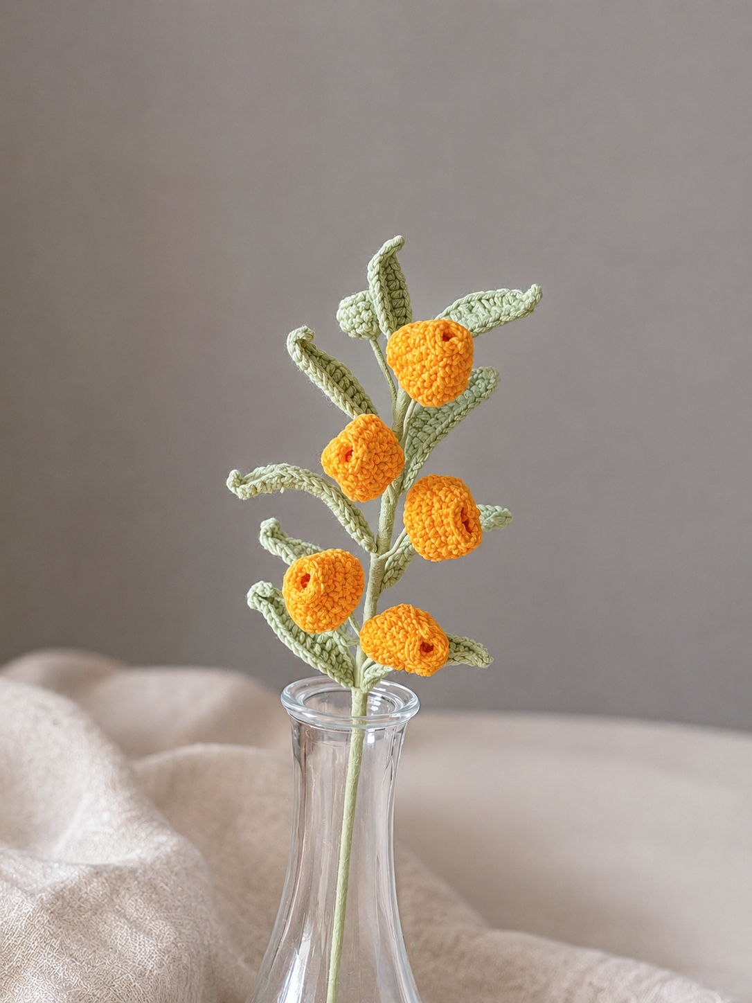 Handgemaakte Gehaakte Bessentak | Gehaakte Bloem | Eeuwige Bloemen | Woondecoratie & Cadeau