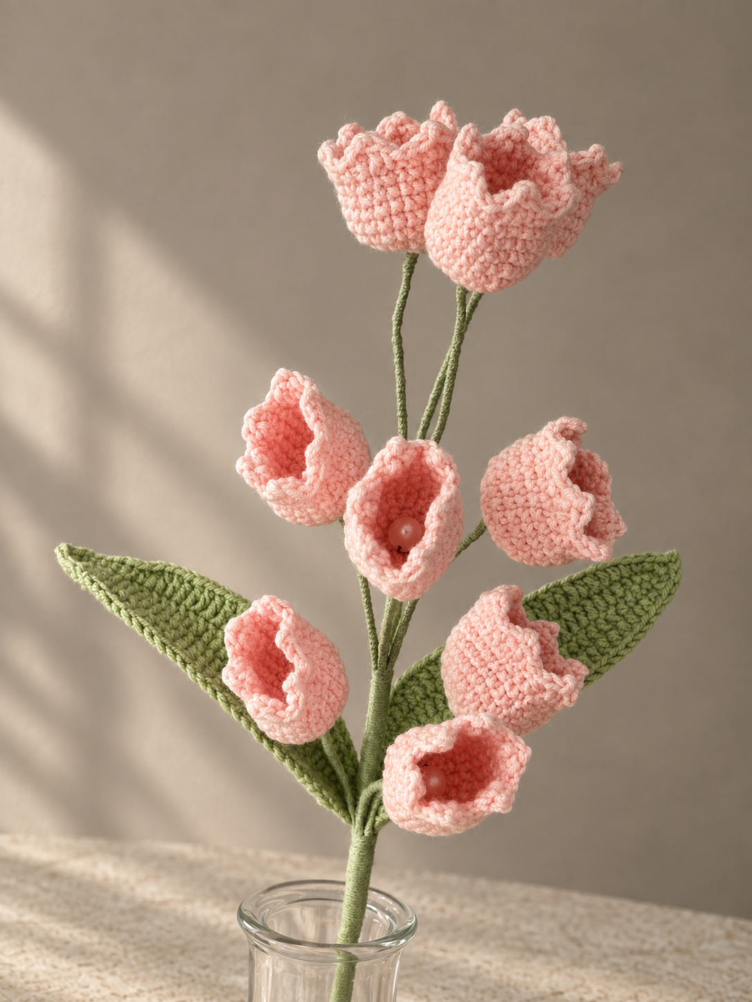 Handgemaakte Gehaakte Lelietje-van-dalen | Gehaakte Bloem | Eeuwige Bloem | Woondecoratie & Cadeau