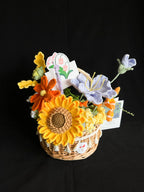 Handgemaakte Gehaakte Bloemenmand | Eeuwige Bloemen | Luxe Bloemenmand | Cadeau voor Haar | Woondecoratie