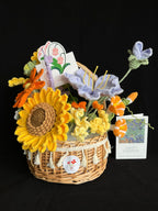 Handgemaakte Gehaakte Bloemenmand | Eeuwige Bloemen | Luxe Bloemenmand | Cadeau voor Haar | Woondecoratie
