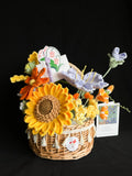 Handgemaakte Gehaakte Bloemenmand | Eeuwige Bloemen | Luxe Bloemenmand | Cadeau voor Haar | Woondecoratie