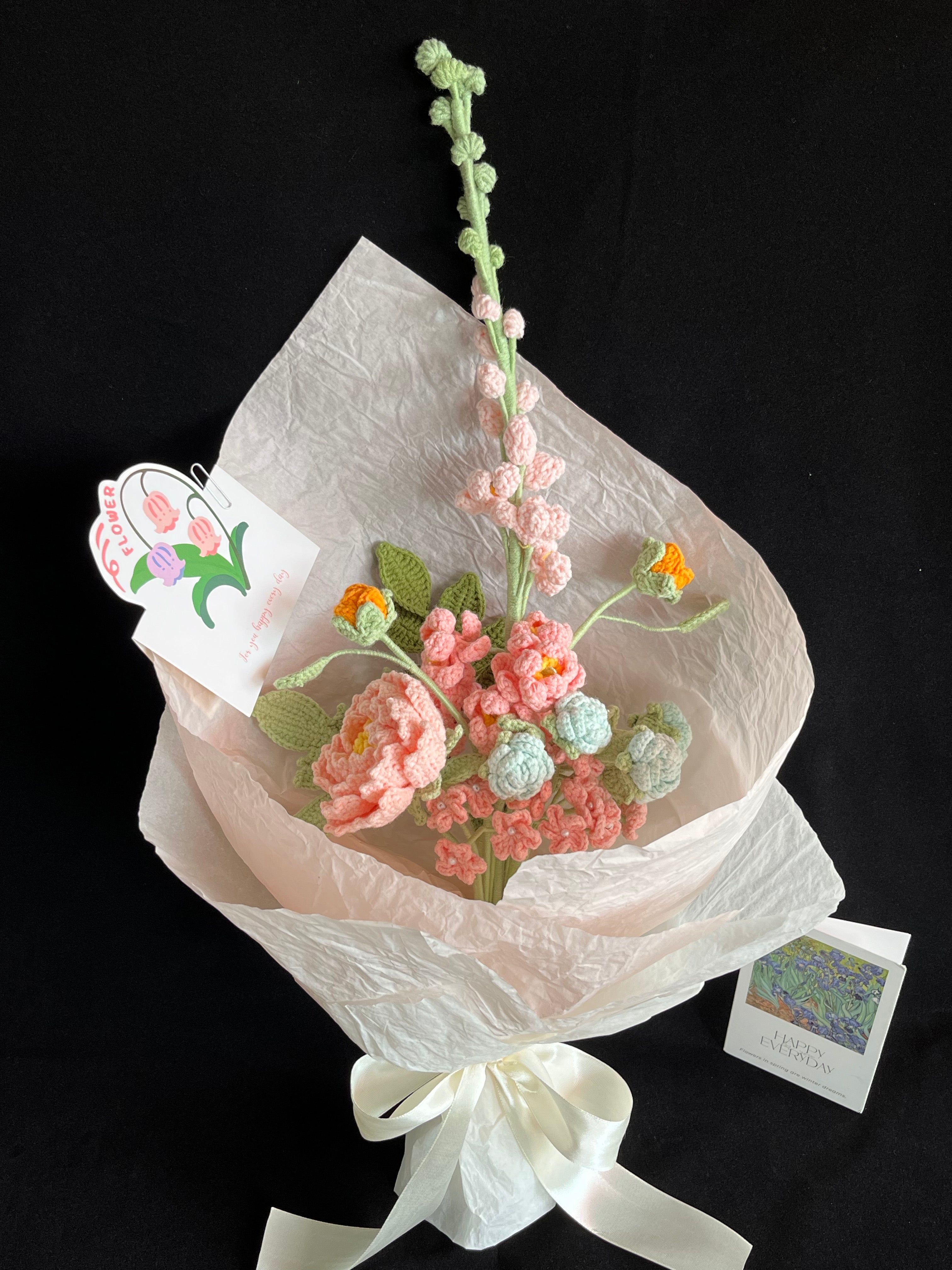 Handgemaakt Gehaakt Bloemenboeket | Eeuwig Boeket | Gehaakte Bloemen | Cadeau voor Haar | Woondecoratie