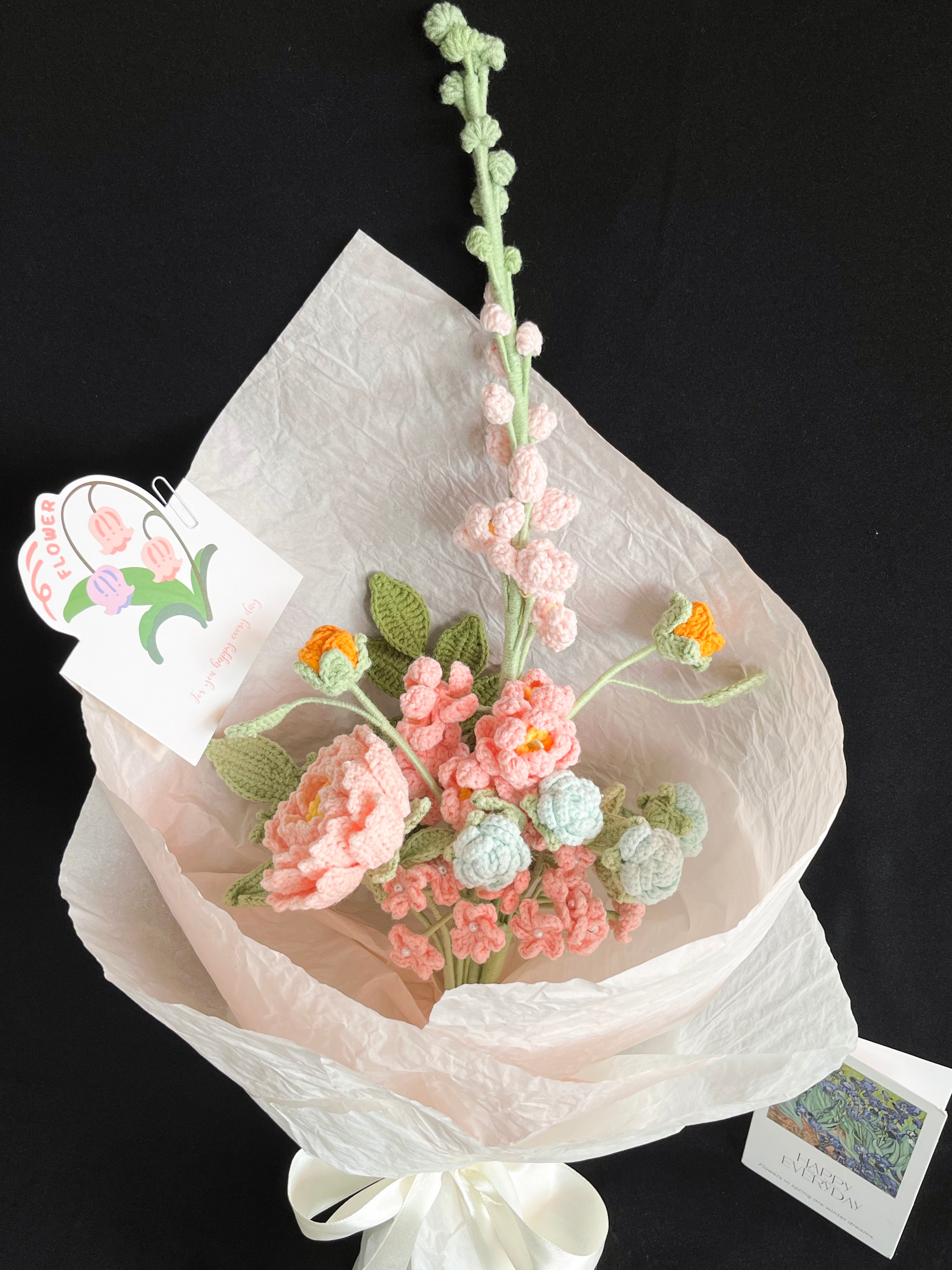 Handgemaakt Gehaakt Bloemenboeket | Eeuwig Boeket | Gehaakte Bloemen | Cadeau voor Haar | Woondecoratie