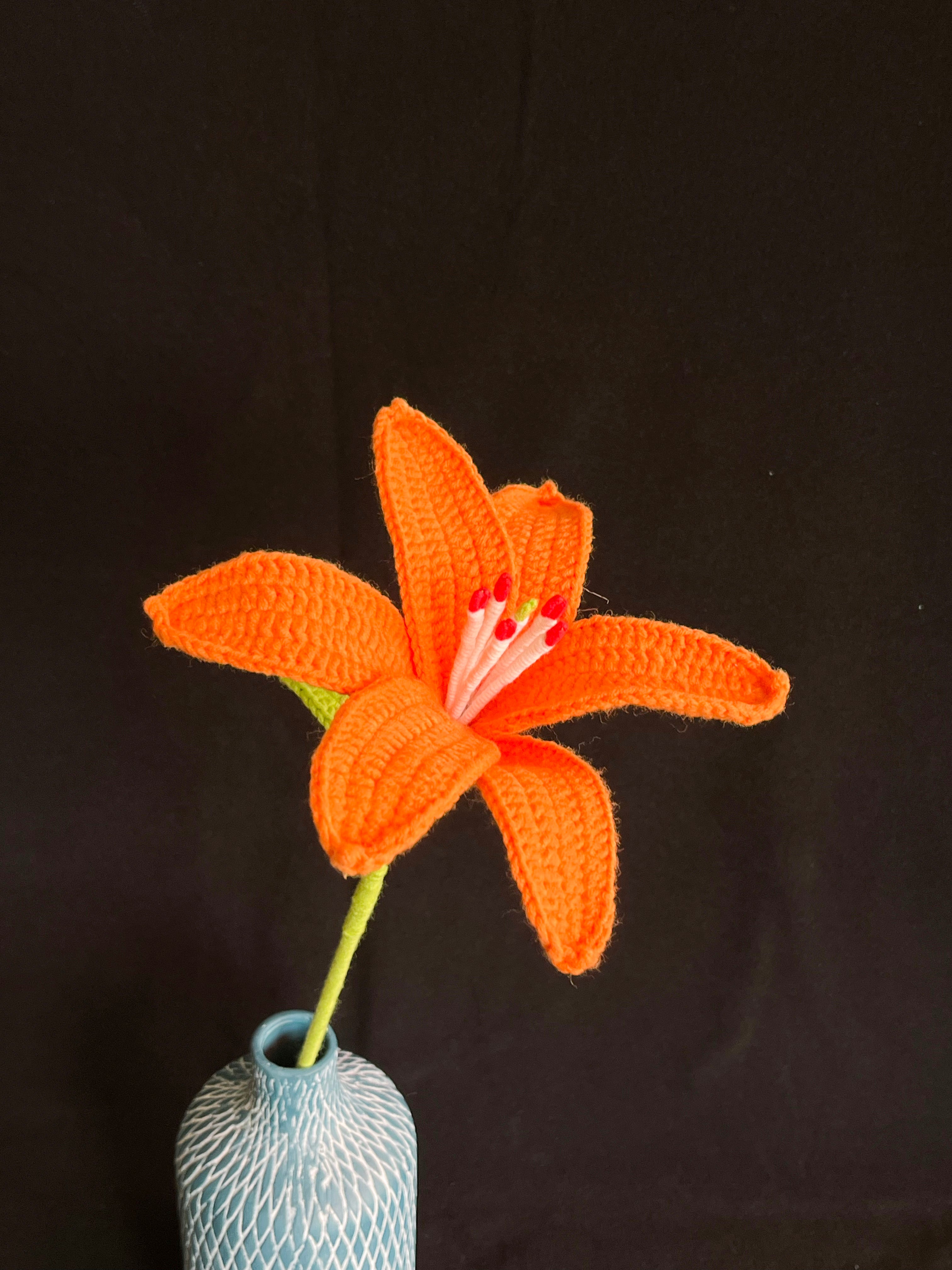 Handgemaakte Gehaakte Lelie | Eeuwige Bloem | Cadeau & Woondecoratie
