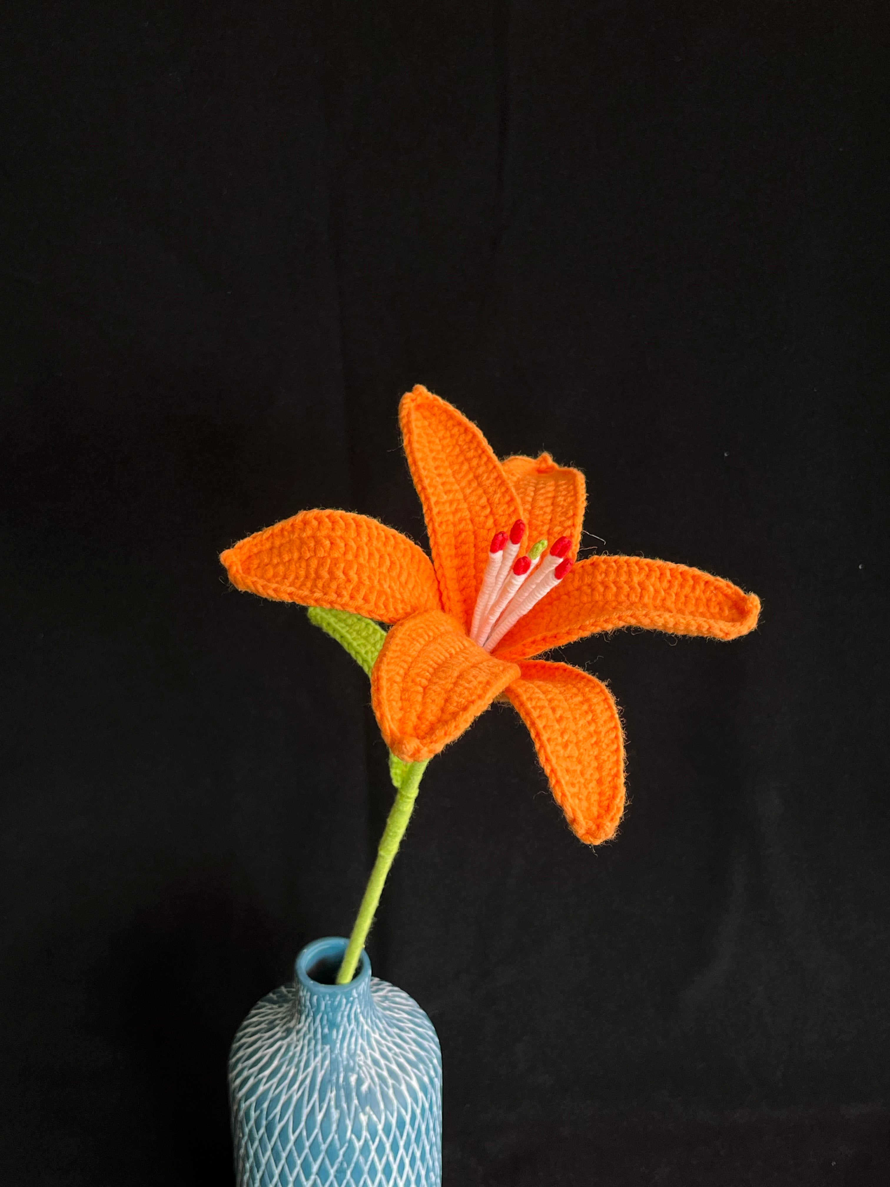 Handgemaakte Gehaakte Lelie | Eeuwige Bloem | Cadeau & Woondecoratie