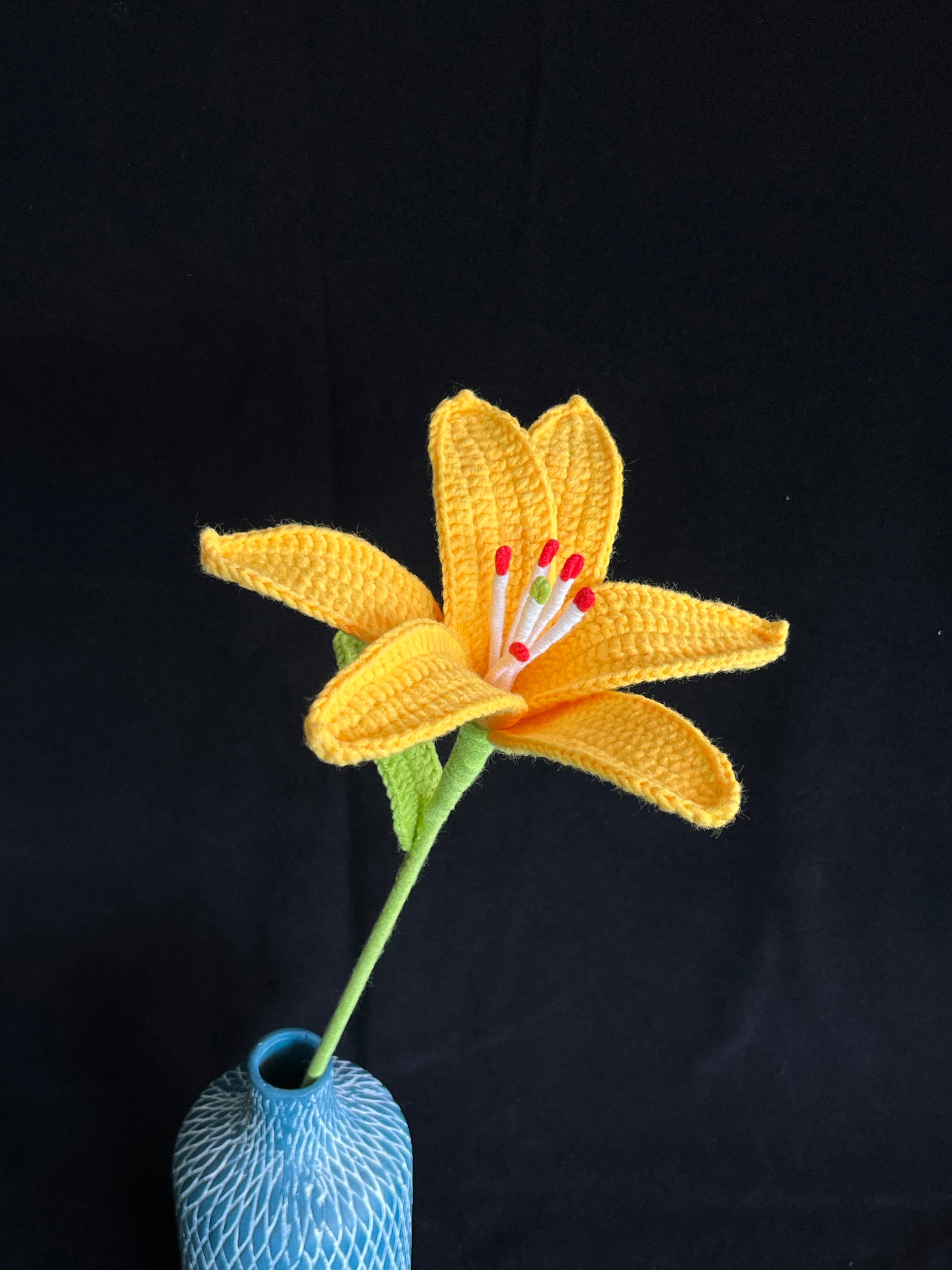 Handgemaakte Gehaakte Lelie | Eeuwige Bloem | Cadeau & Woondecoratie