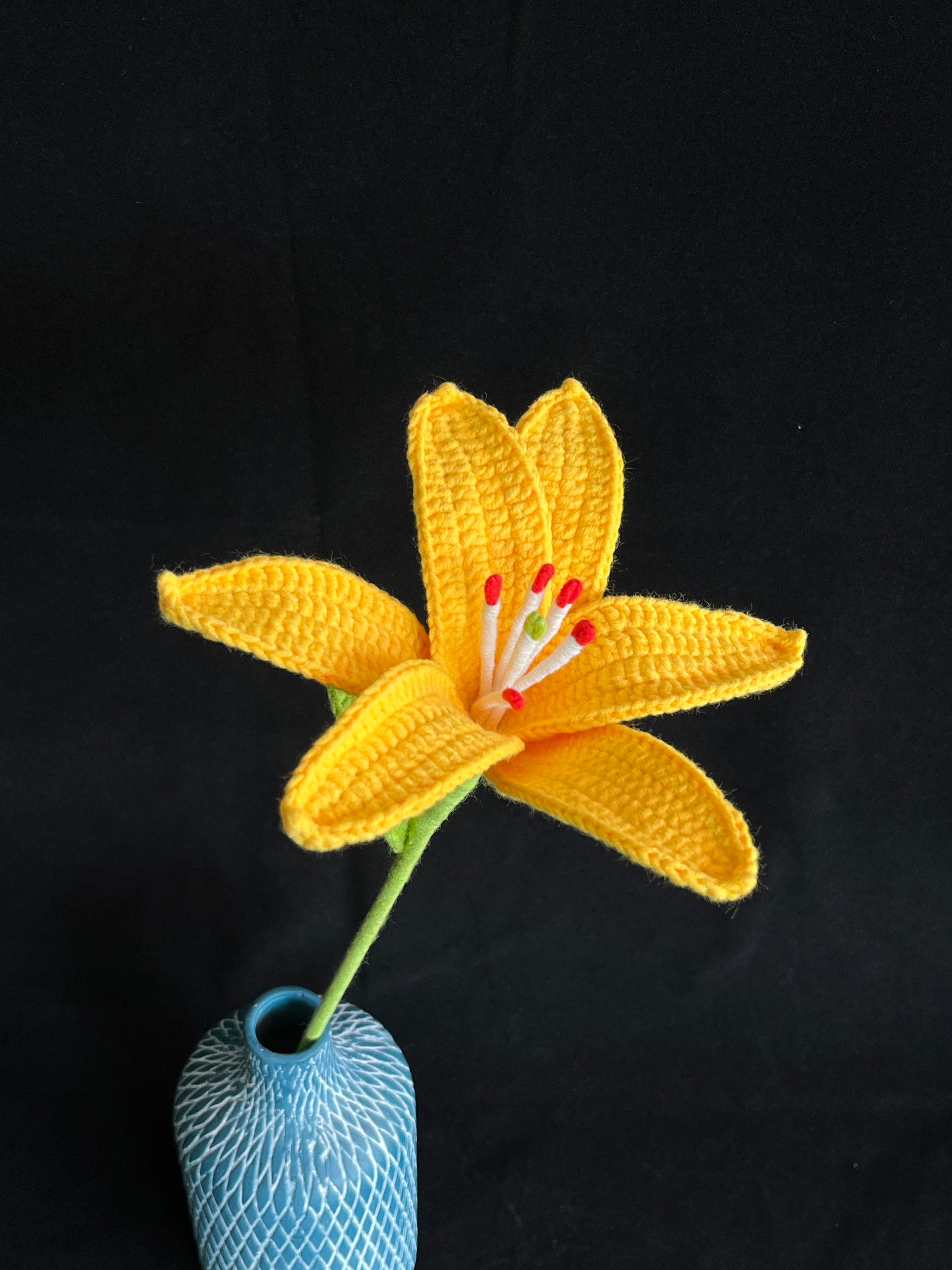 Handgemaakte Gehaakte Lelie | Eeuwige Bloem | Cadeau & Woondecoratie