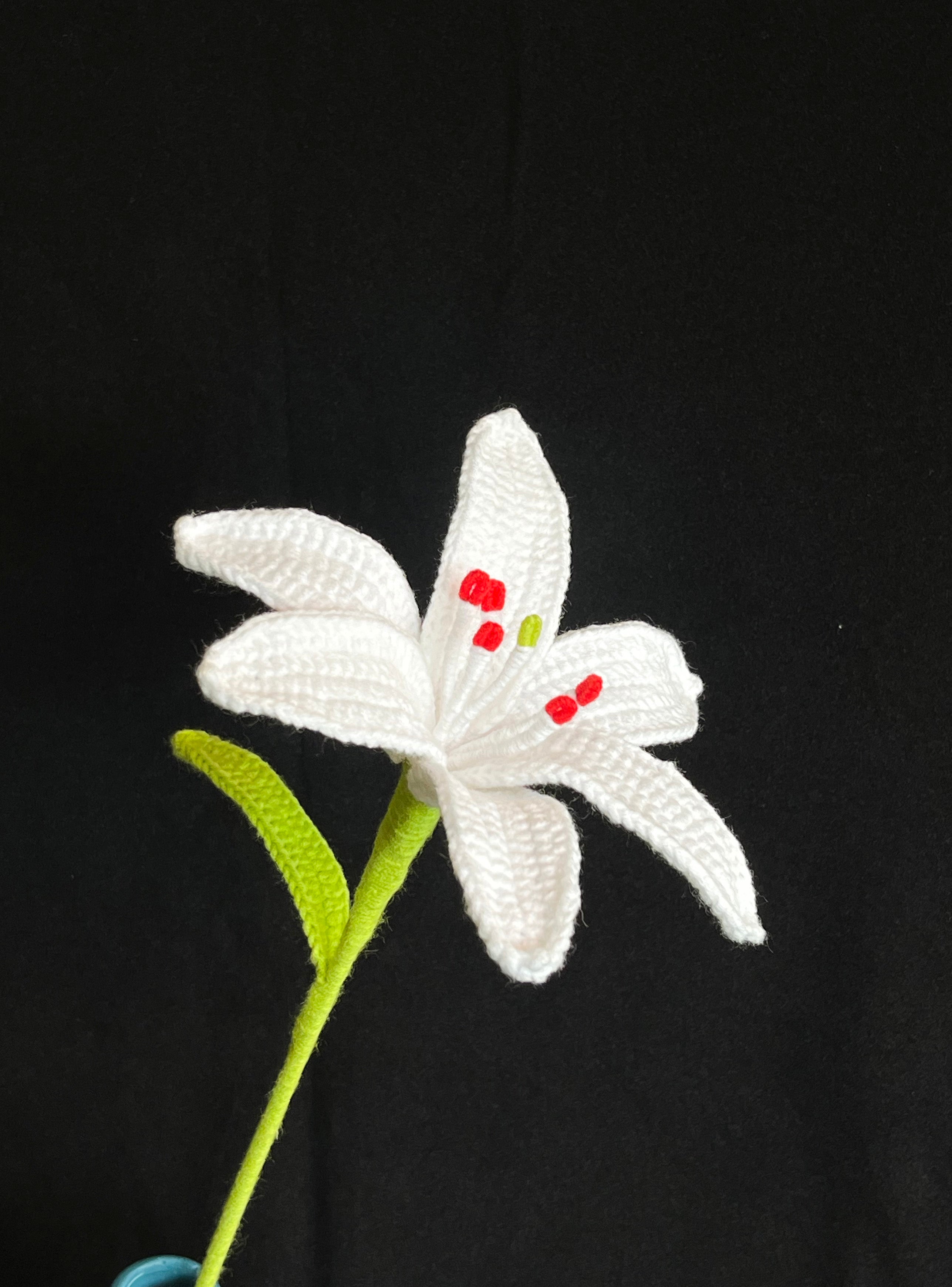 Handgemaakte Gehaakte Lelie | Eeuwige Bloem | Cadeau & Woondecoratie