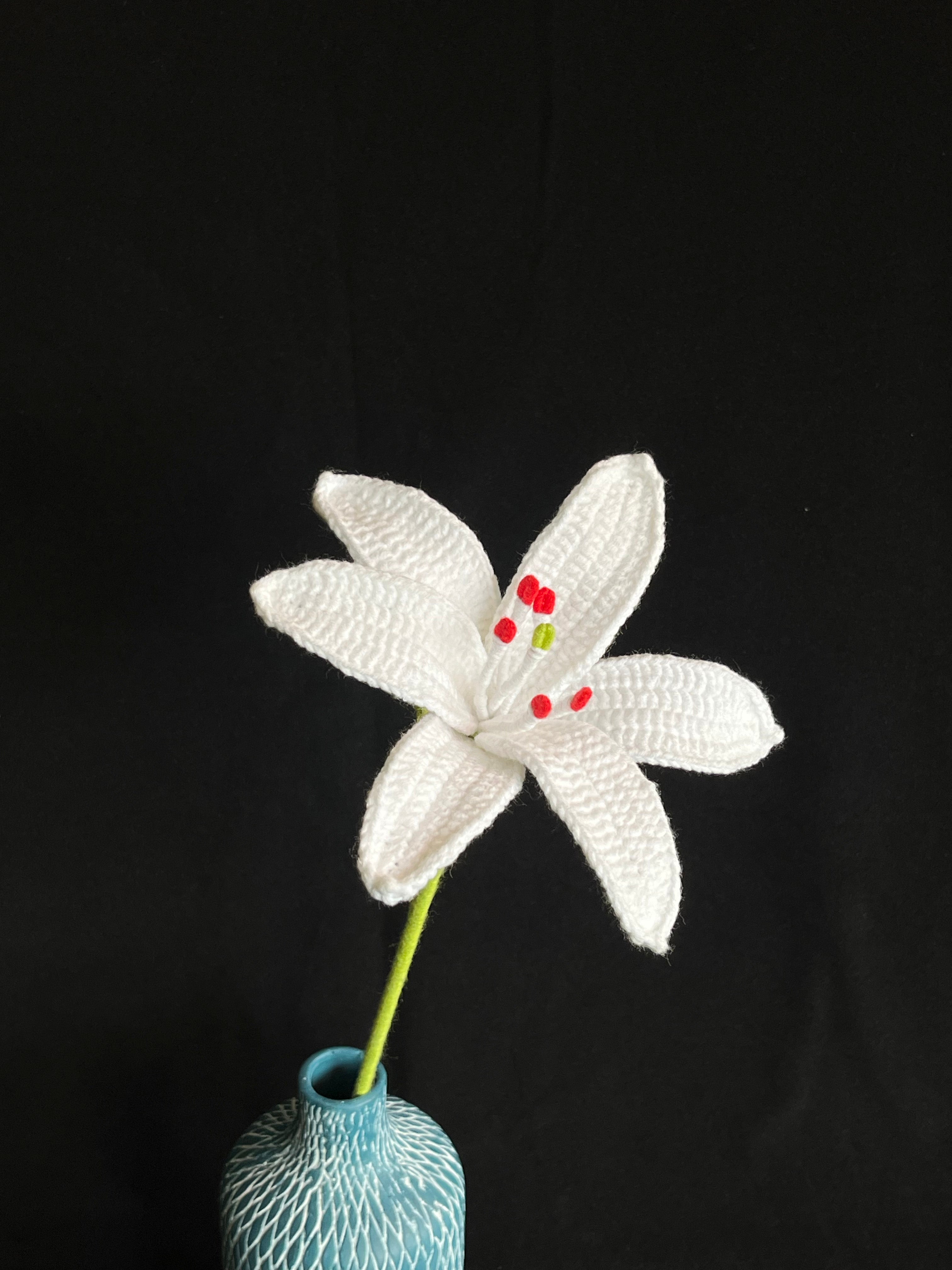 Handgemaakte Gehaakte Lelie | Eeuwige Bloem | Cadeau & Woondecoratie
