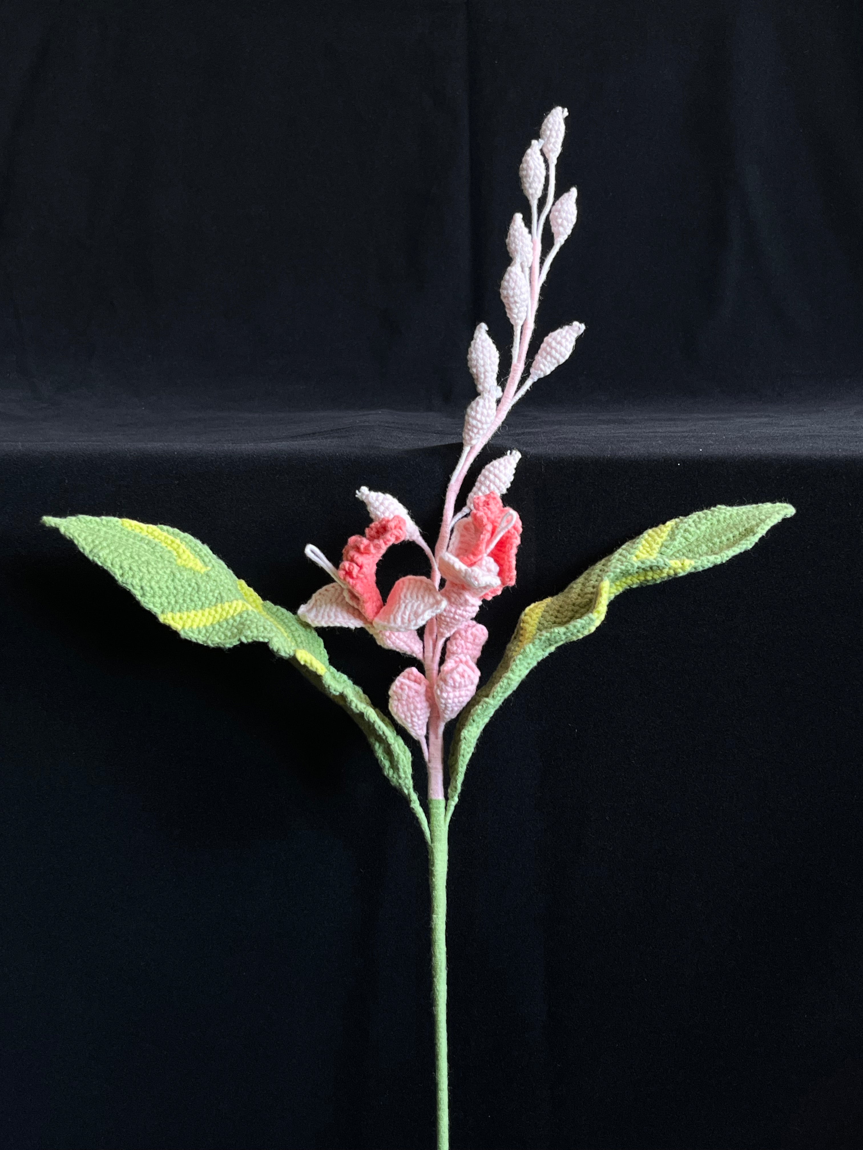 🌿 Gehaakte Heliconia – Handgemaakte Tropische Bloem