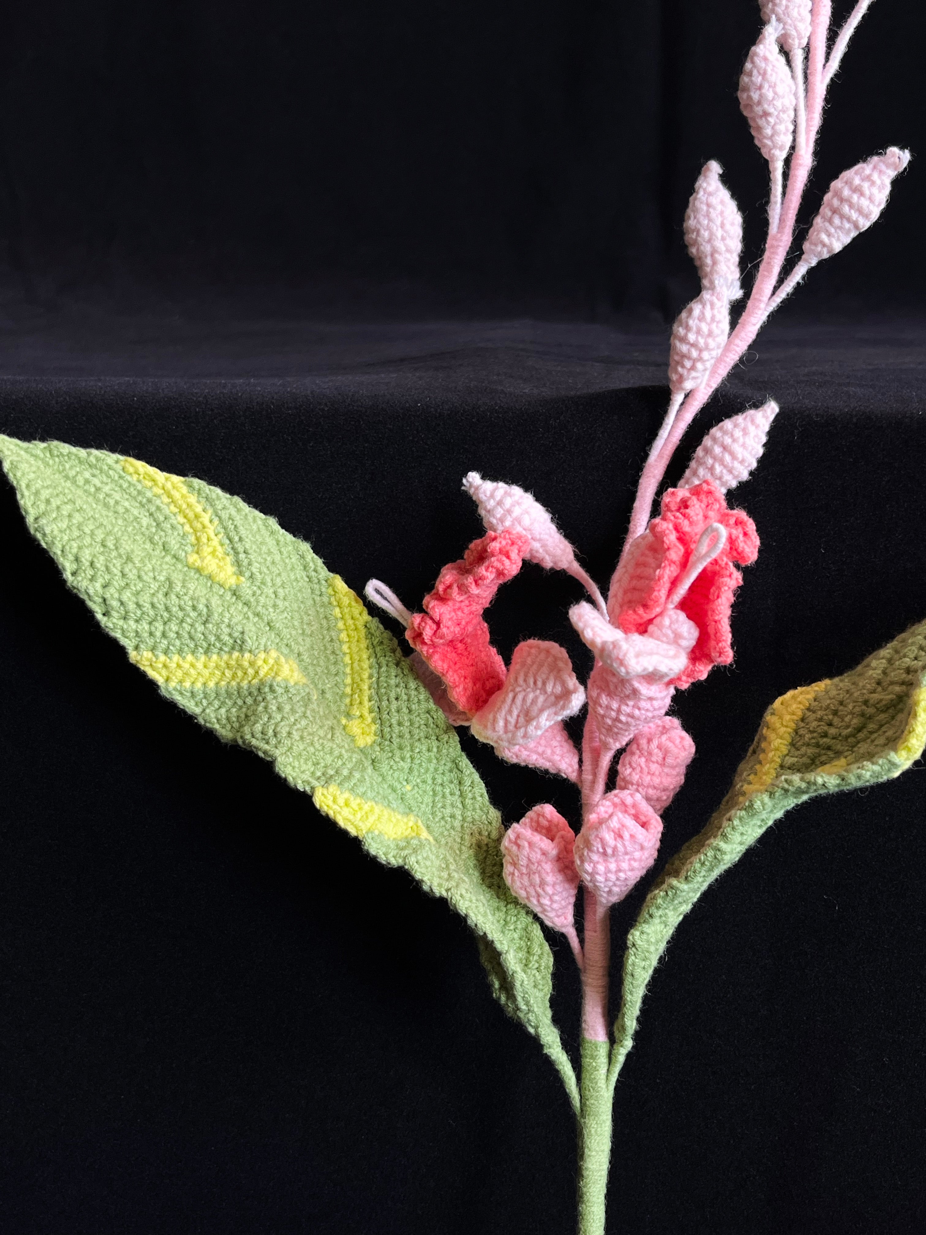🌿 Gehaakte Heliconia – Handgemaakte Tropische Bloem