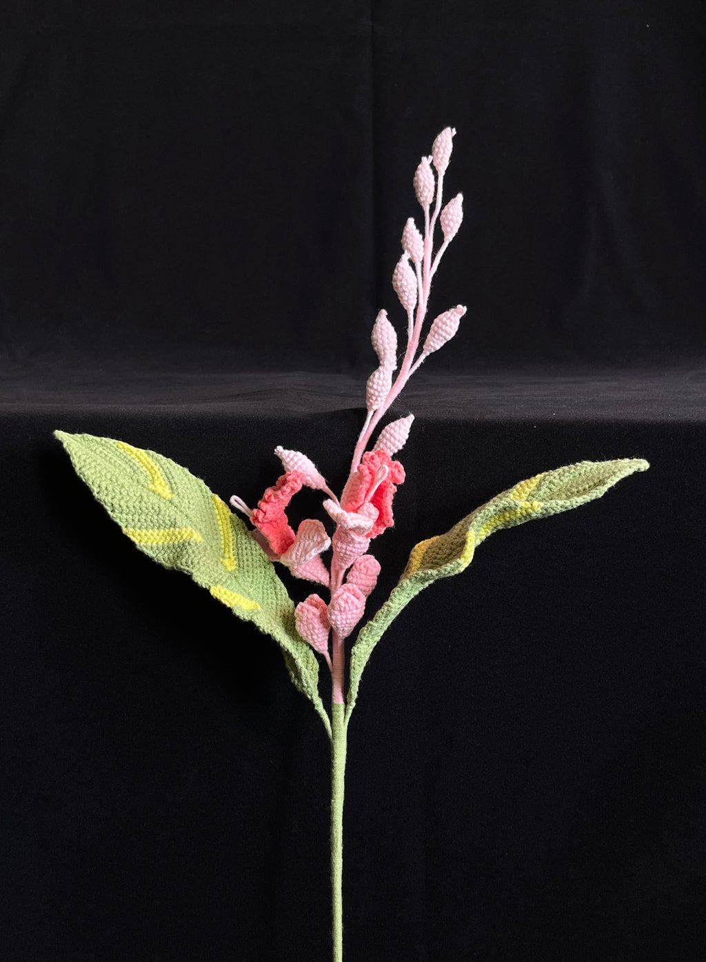 🌿 Gehaakte Heliconia – Handgemaakte Tropische Bloem