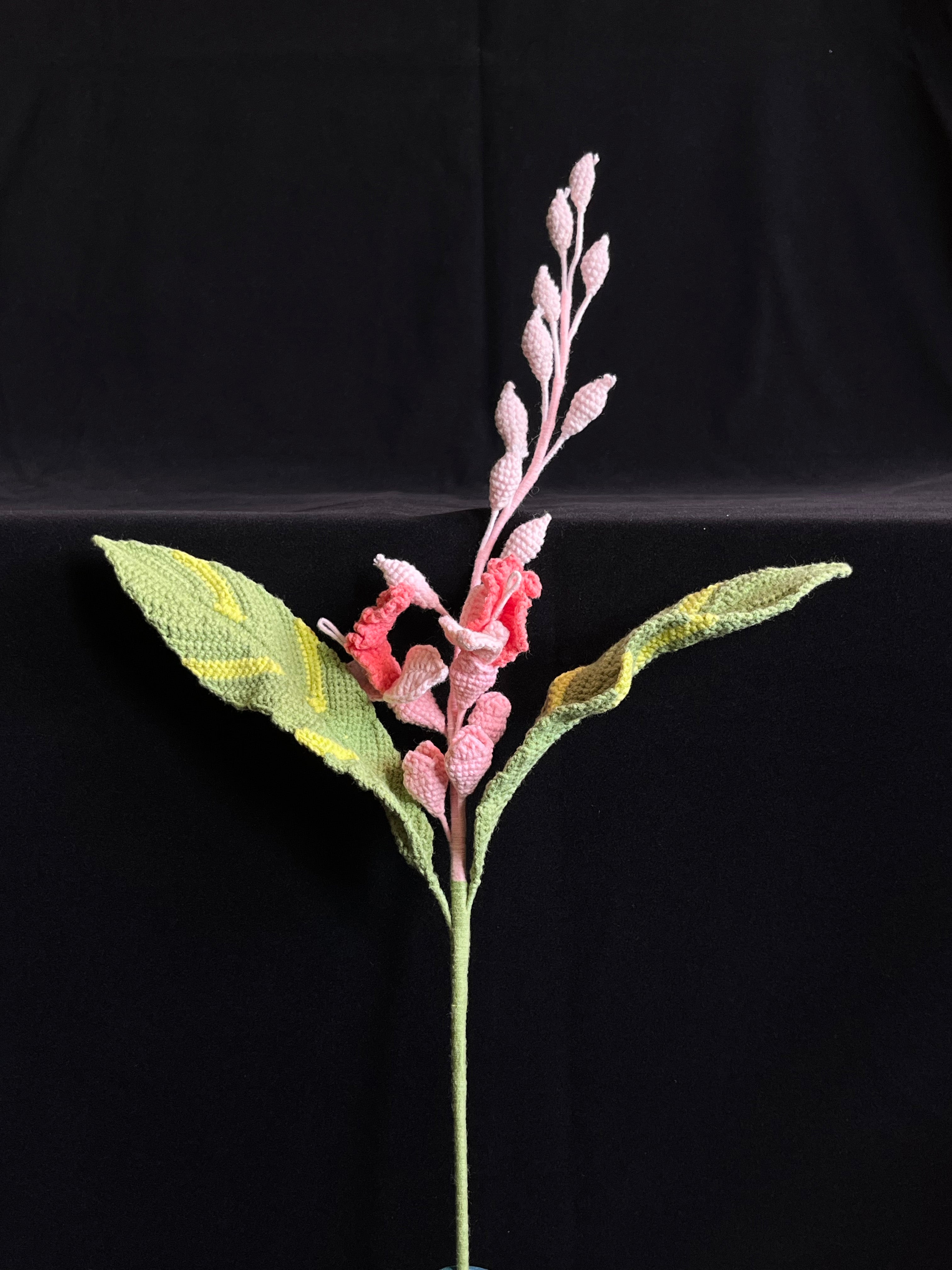 🌿 Gehaakte Heliconia – Handgemaakte Tropische Bloem