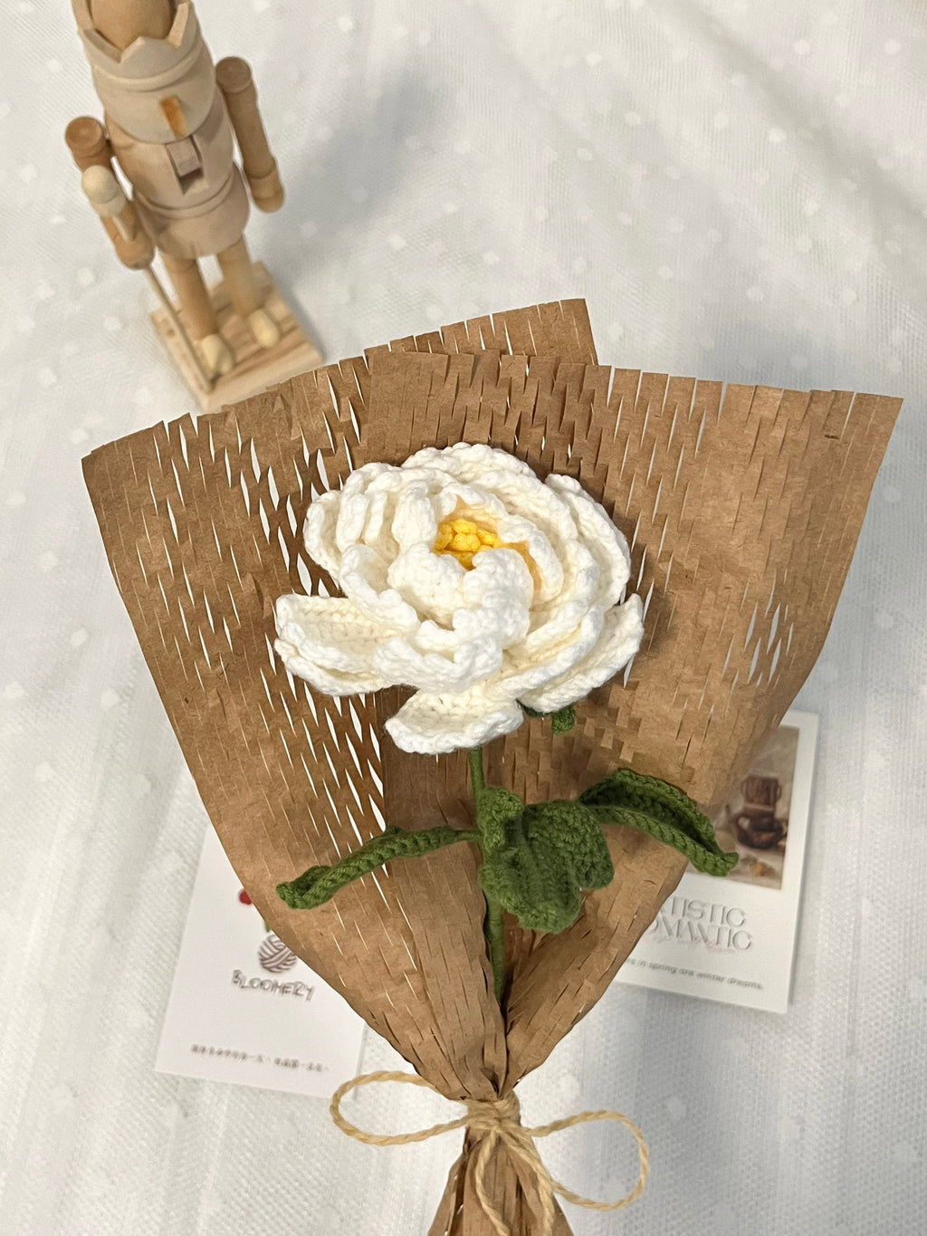 Gehaakte pioenroos-Een bloem die nooit verwelkt, met liefde handgemaakt