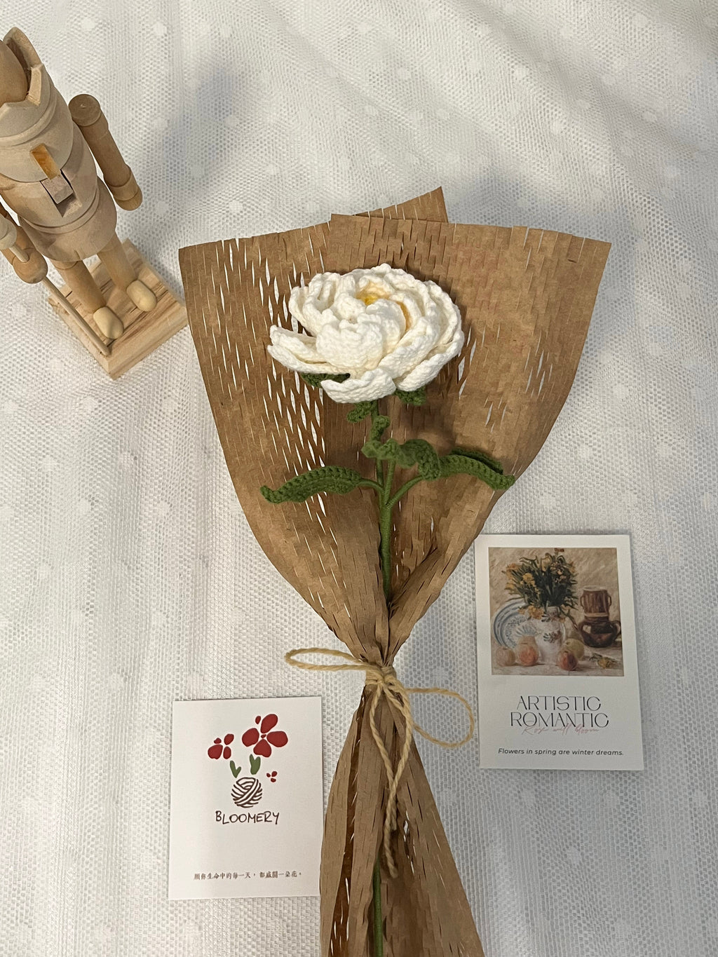 Gehaakte pioenroos-Een bloem die nooit verwelkt, met liefde handgemaakt