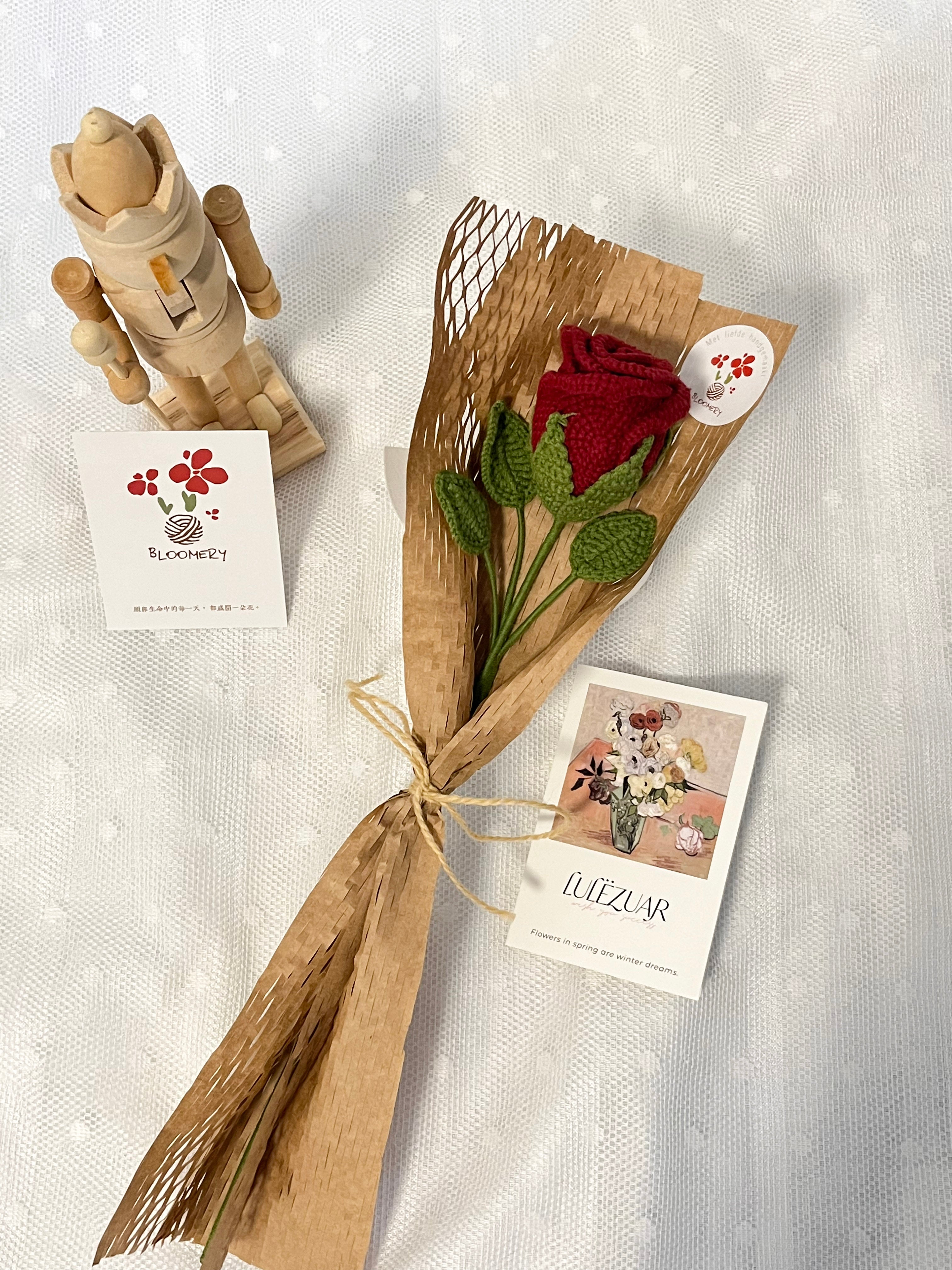 Gehaakte roos - Een zachte roos die altijd blijft