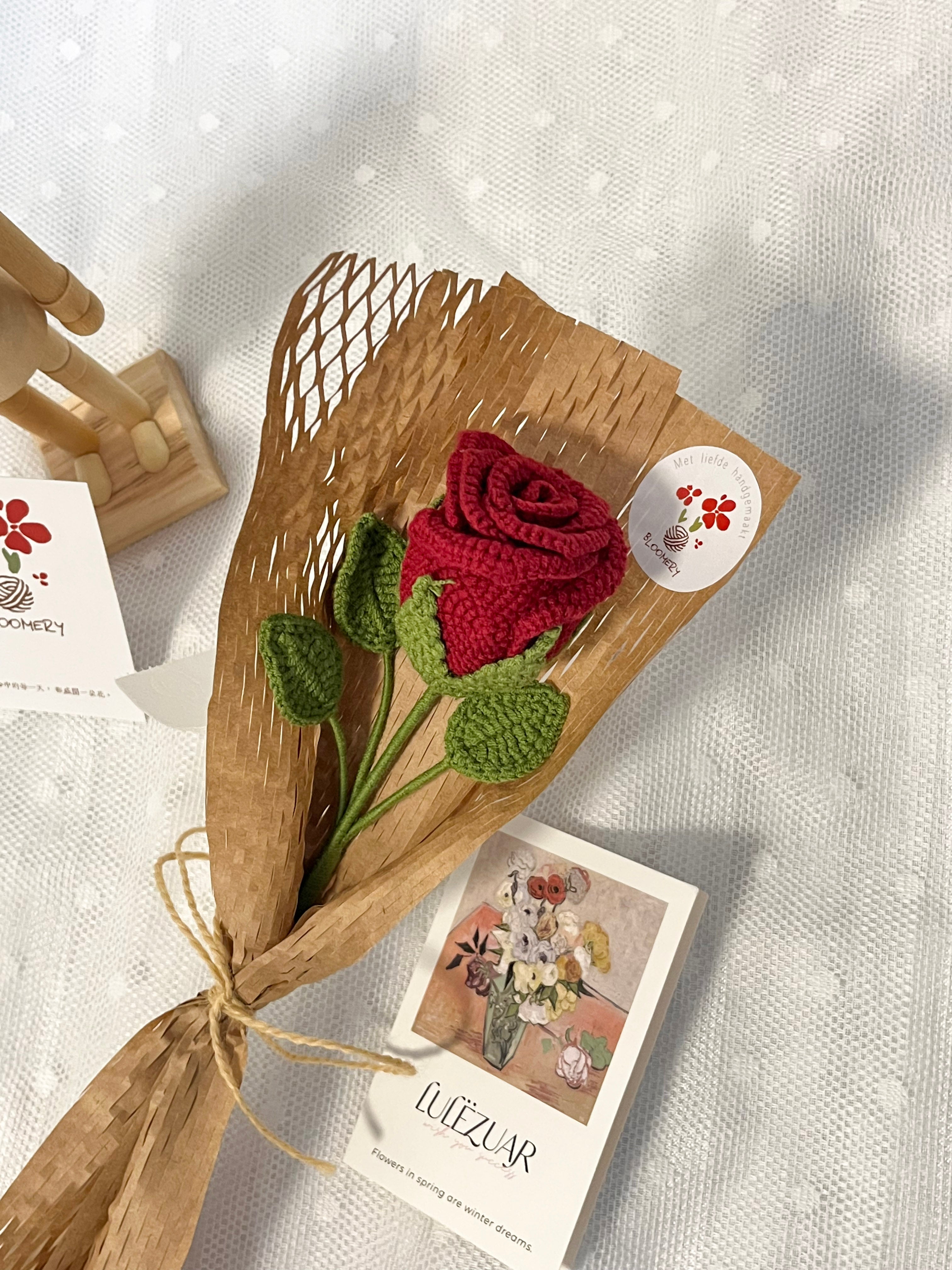 Gehaakte roos - Een zachte roos die altijd blijft