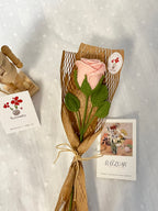 Gehaakte roos-Een zachte roos die altijd blijft