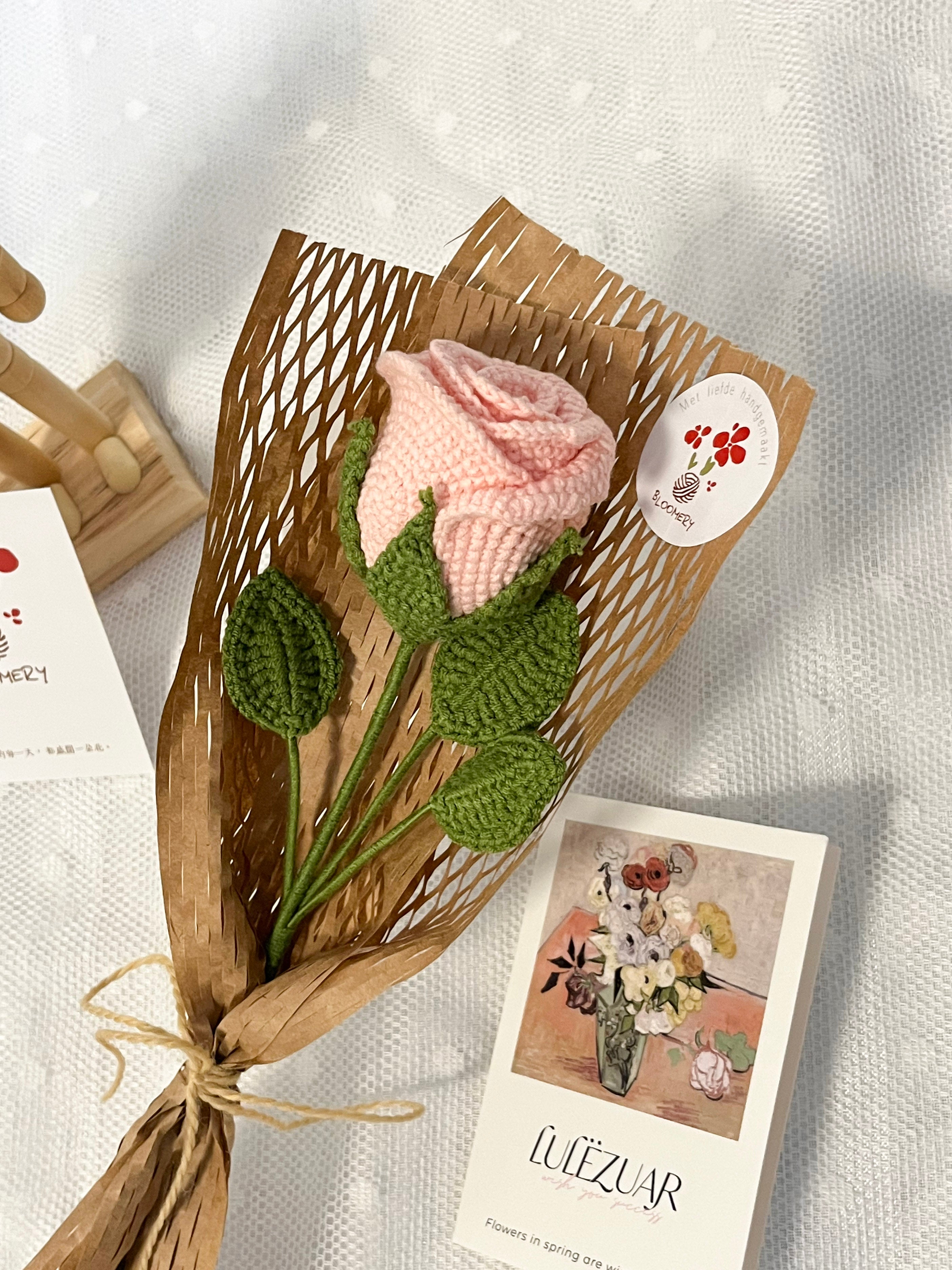 Gehaakte roos-Een zachte roos die altijd blijft