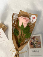 Gehaakte roos-Een zachte roos die altijd blijft