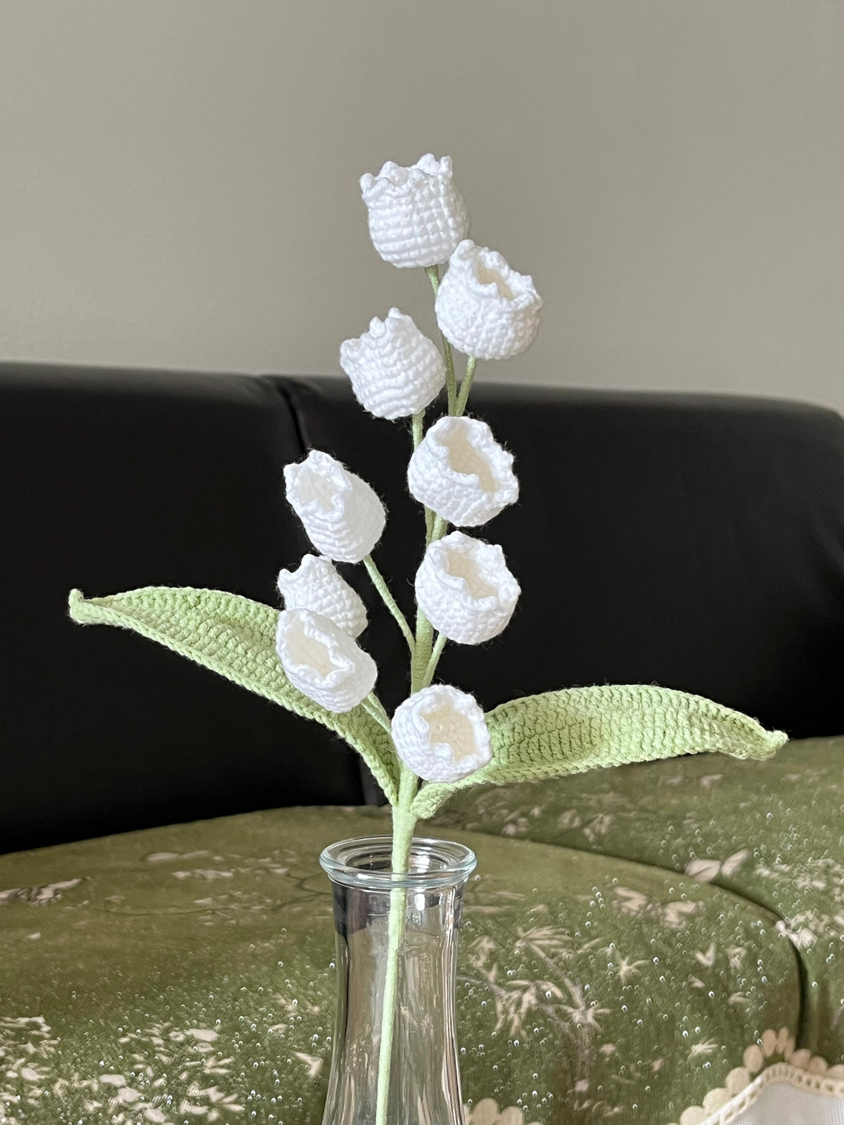 Handgemaakte Gehaakte Lelietje-van-dalen | Gehaakte Bloem | Eeuwige Bloem | Woondecoratie & Cadeau