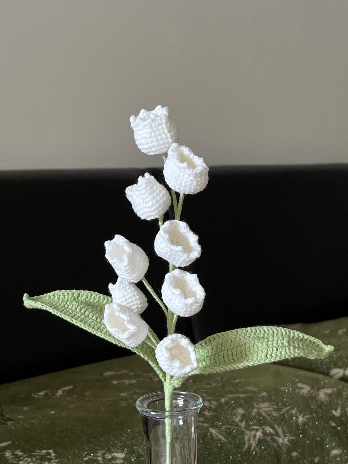 Handgemaakte Gehaakte Lelietje-van-dalen | Gehaakte Bloem | Eeuwige Bloem | Woondecoratie & Cadeau