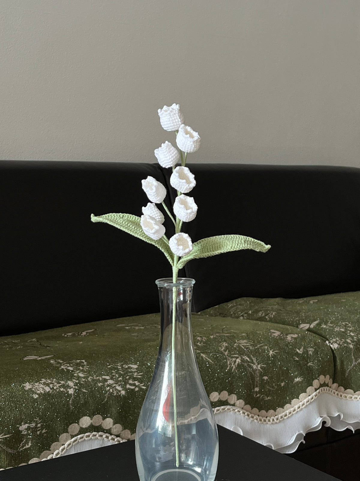 Handgemaakte Gehaakte Lelietje-van-dalen | Gehaakte Bloem | Eeuwige Bloem | Woondecoratie & Cadeau