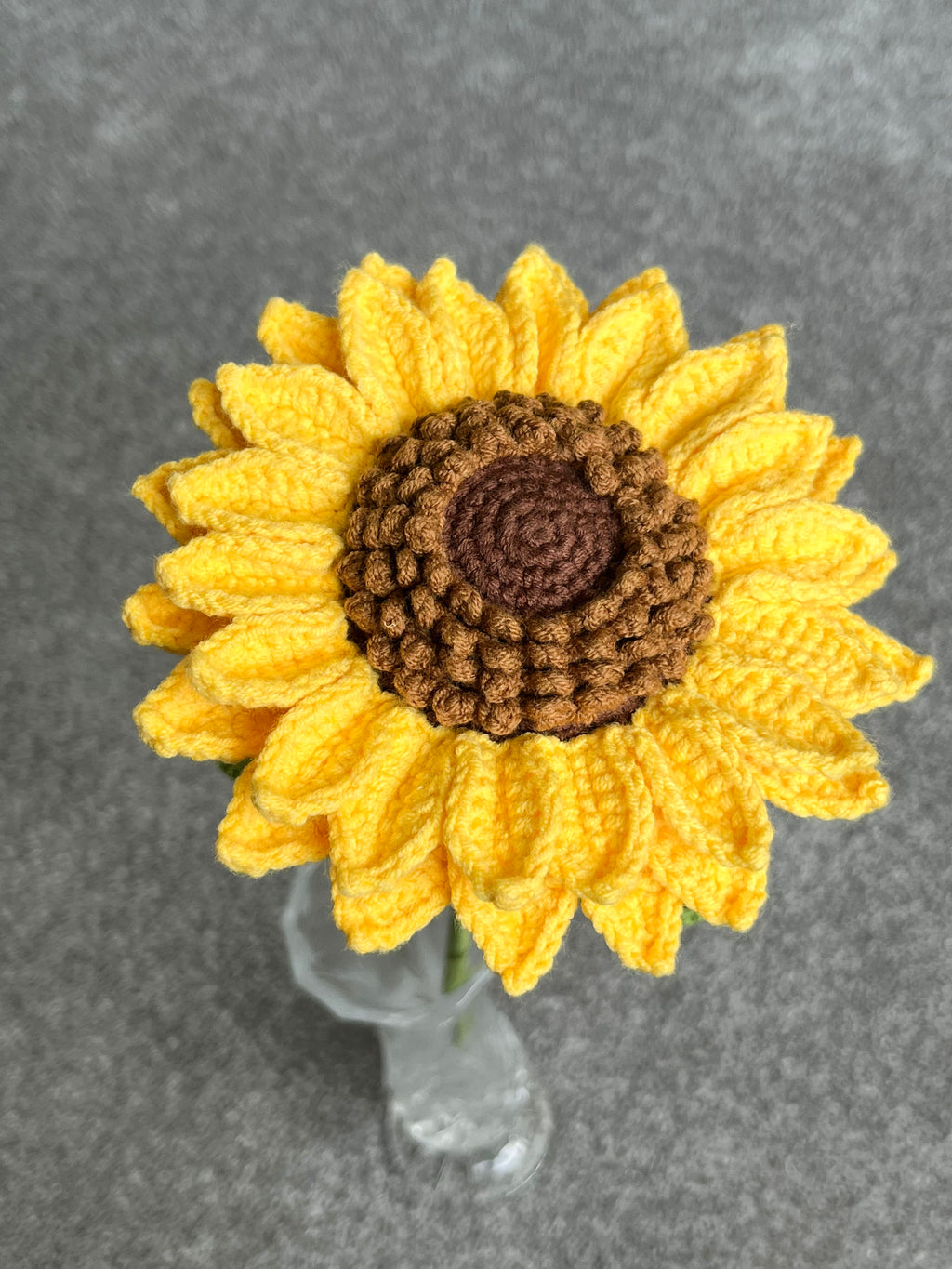 Handgehaakte zonnebloem