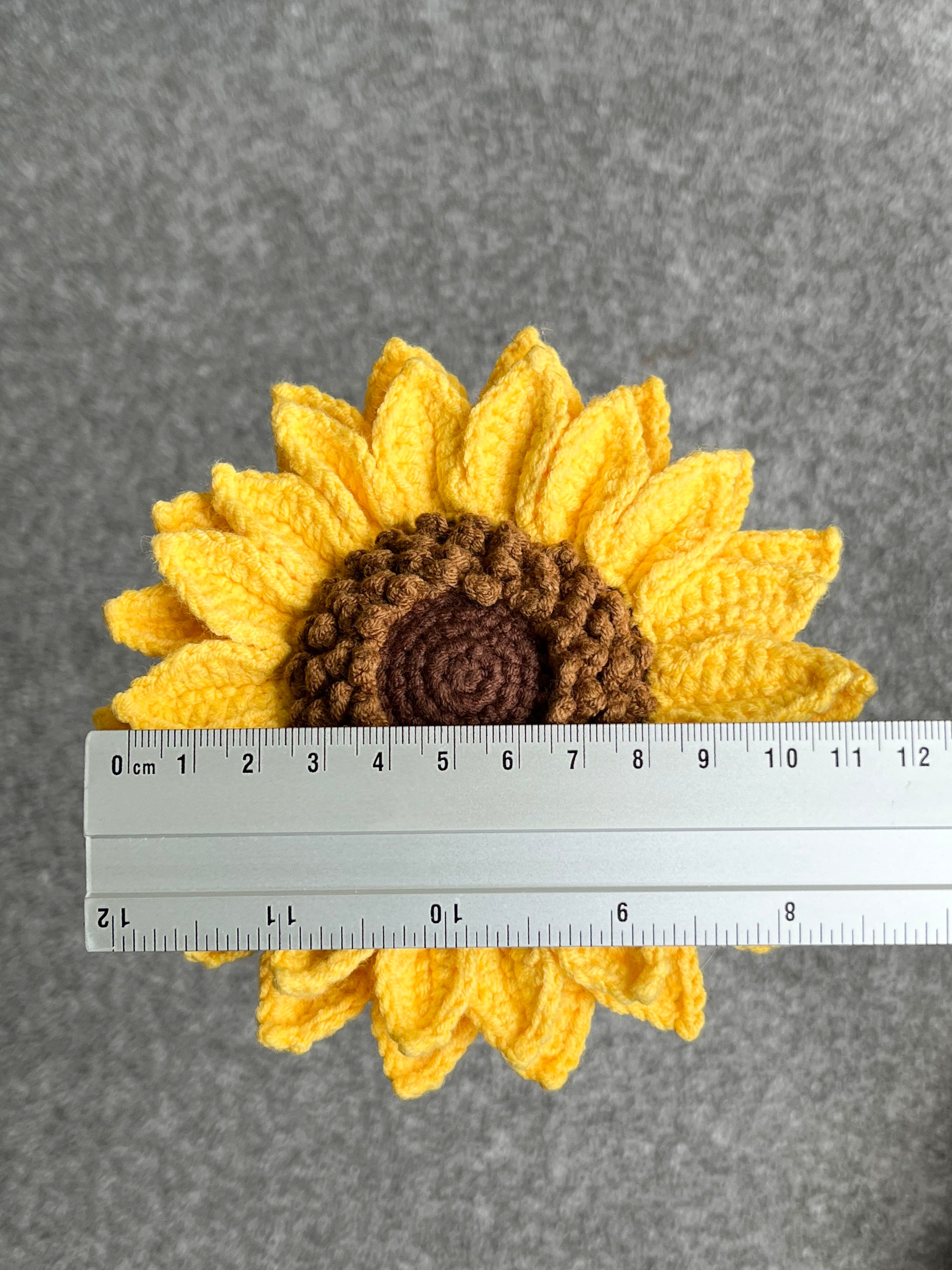 Handgehaakte zonnebloem