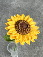 Handgehaakte zonnebloem