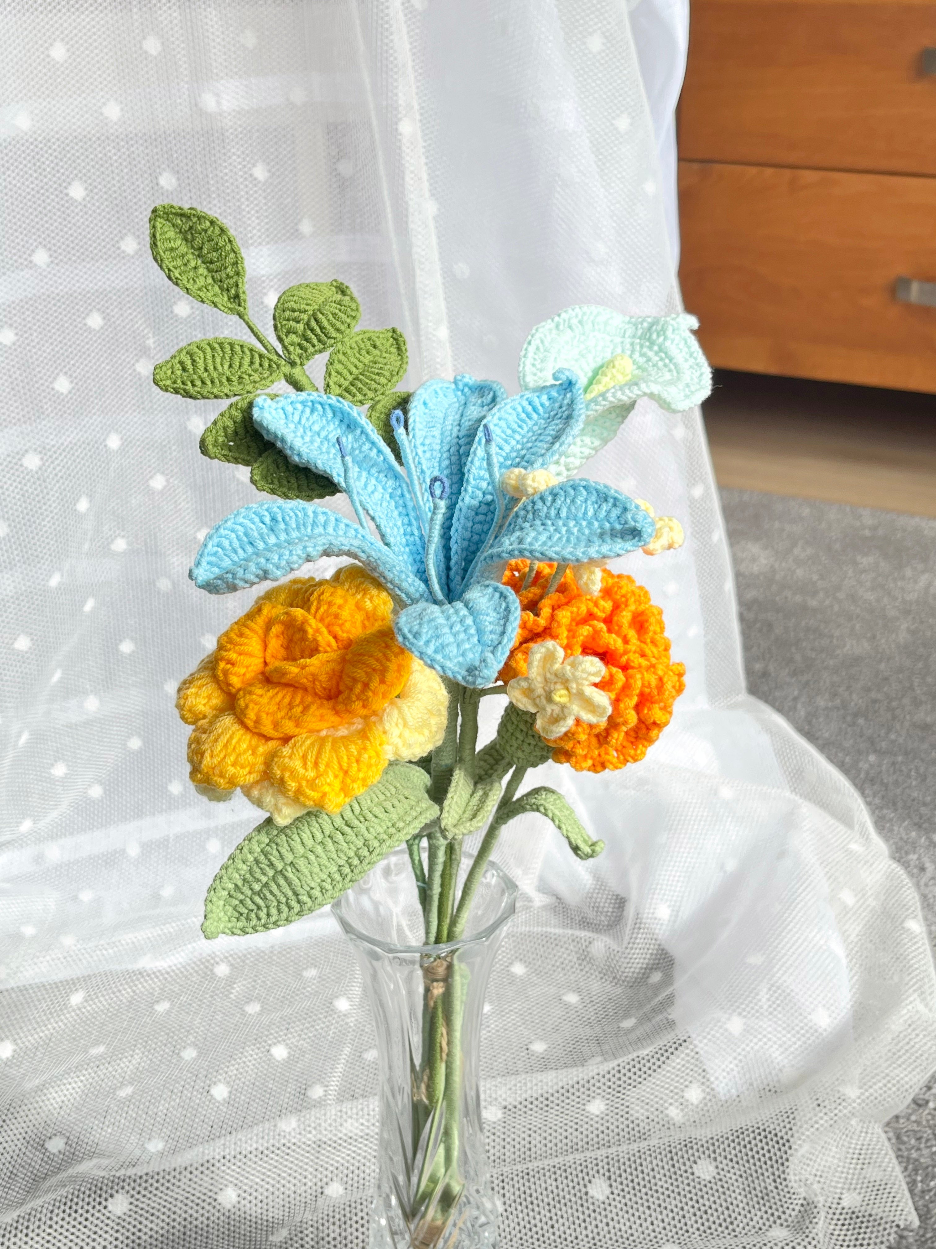 Handgehaakt bloemenboeket – kleurrijk & vrolijk