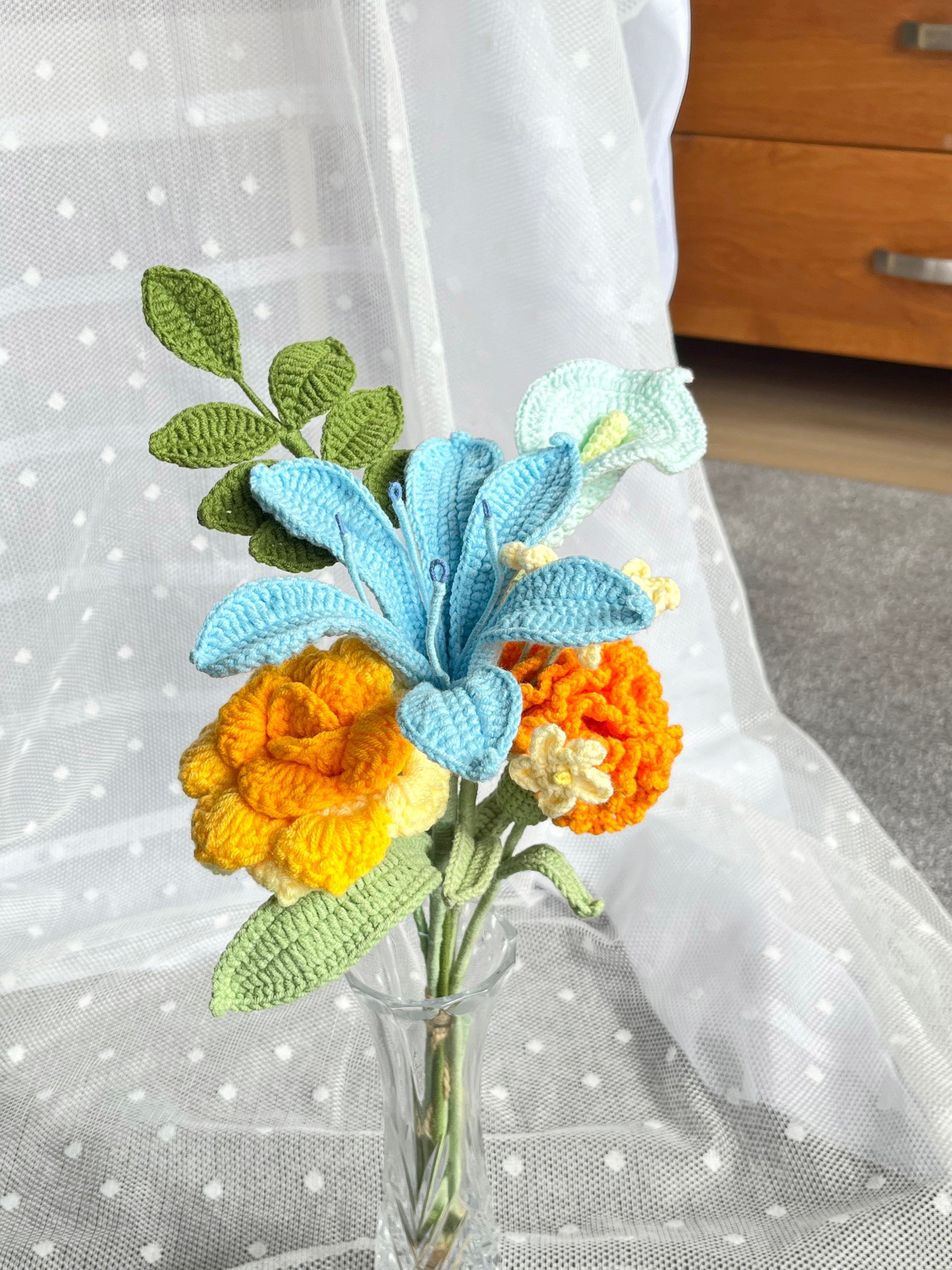 Handgehaakt bloemenboeket – kleurrijk & vrolijk