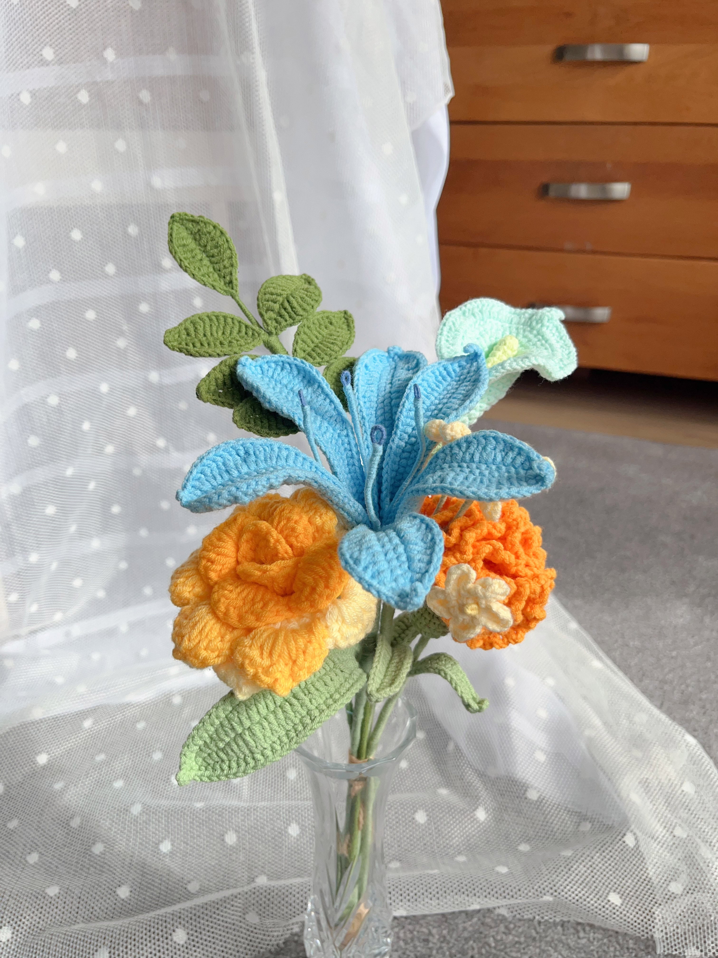 Handgehaakt bloemenboeket – kleurrijk & vrolijk