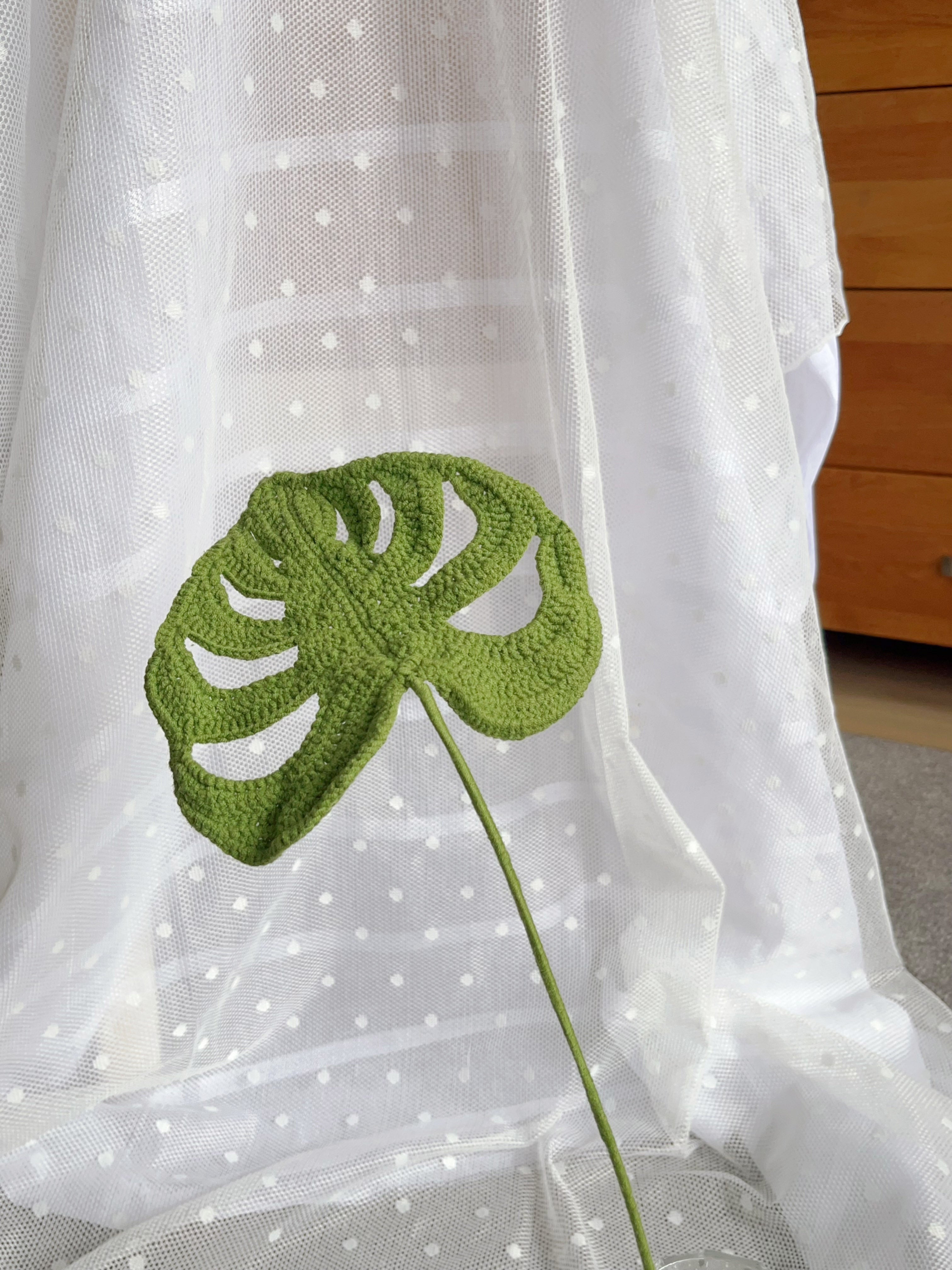 Handgehaakt blad – natuurlijk & decoratief