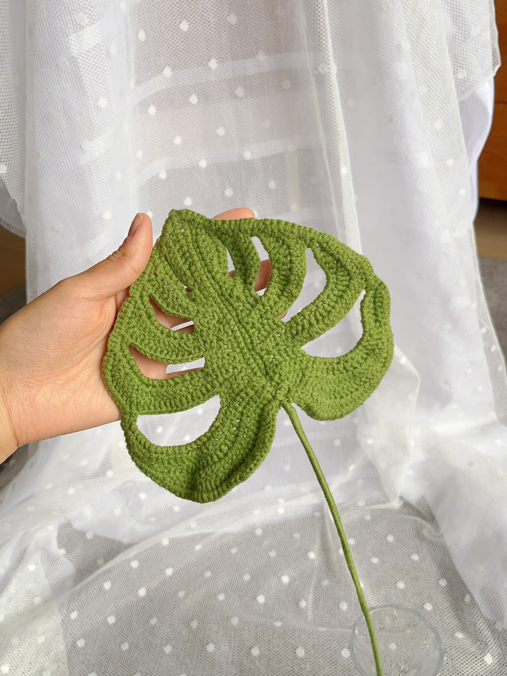 Handgehaakt blad – natuurlijk & decoratief