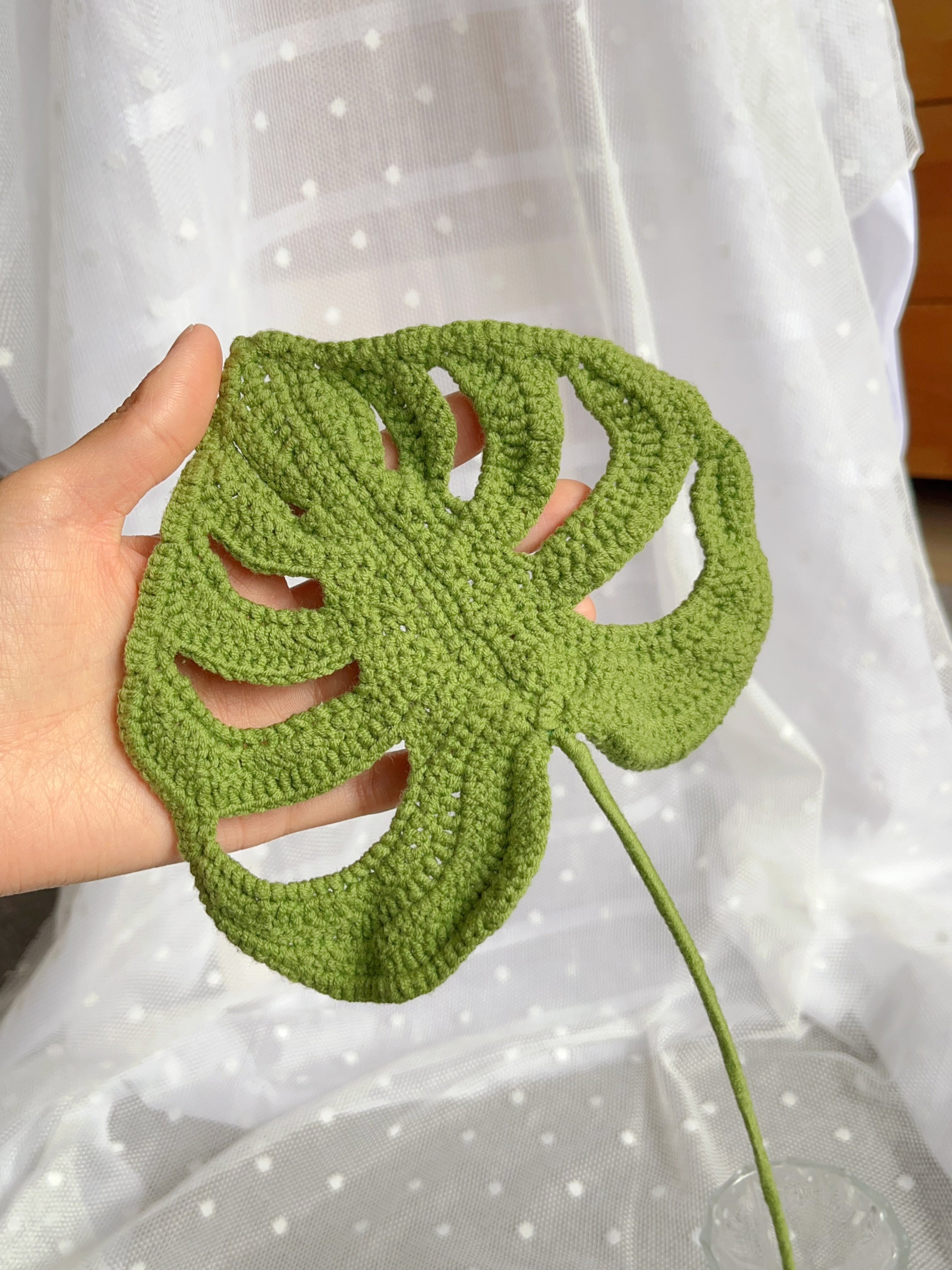 Handgehaakt blad – natuurlijk & decoratief