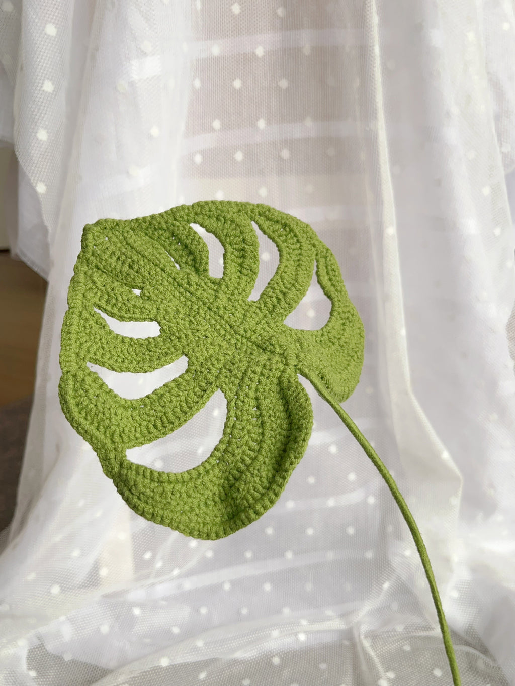 Handgehaakt blad – natuurlijk & decoratief