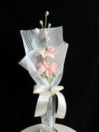 Handgehaakt roze bloemetje boeket – zacht & elegant