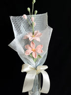 Handgehaakt roze bloemetje boeket – zacht & elegant