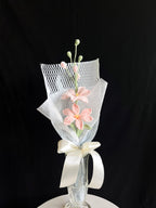 Handgehaakt roze bloemetje boeket – zacht & elegant