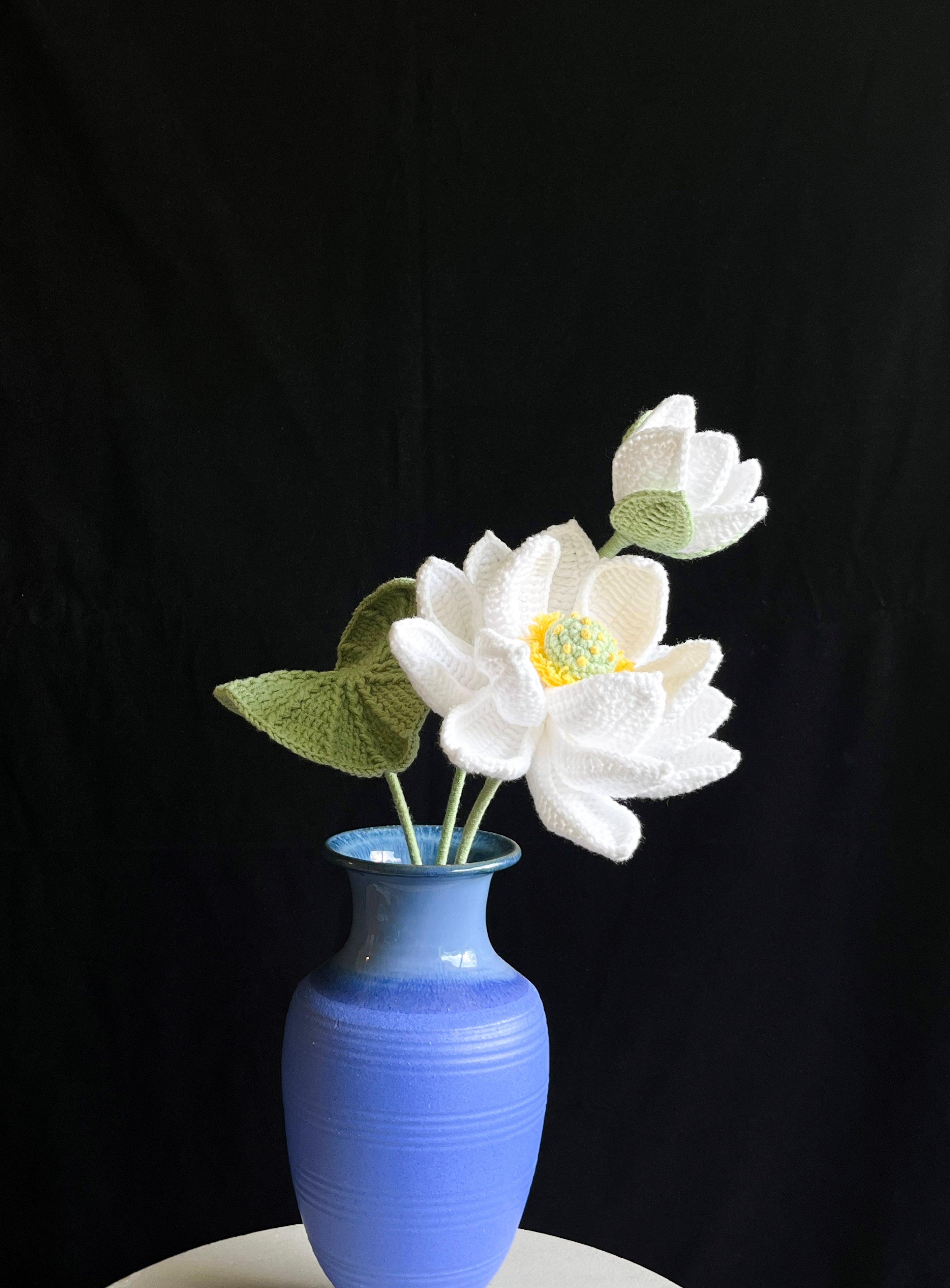 Handgehaakte lotusbloem – elegant & rustgevend