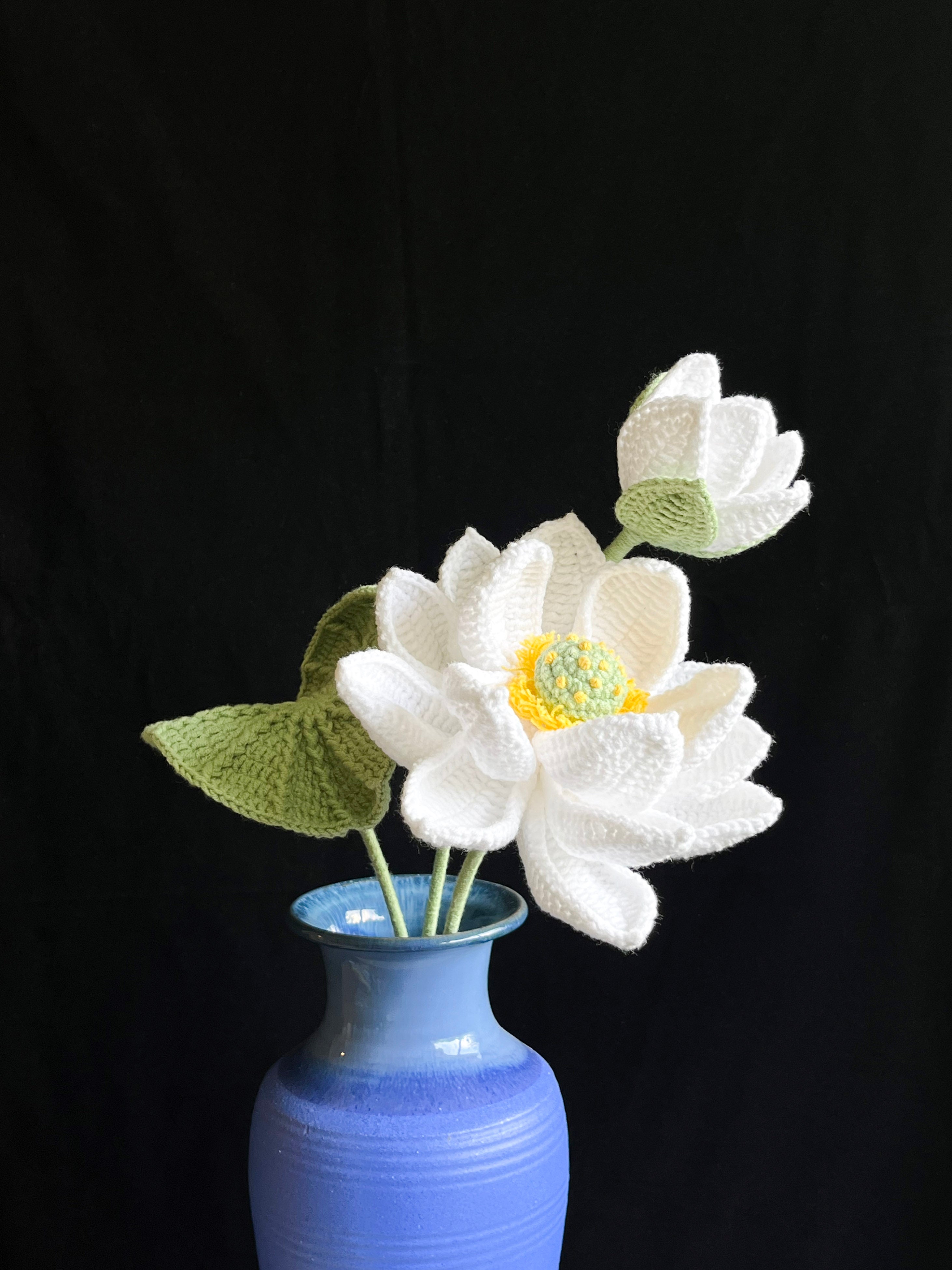 Handgehaakte lotusbloem – elegant & rustgevend