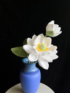 Handgehaakte lotusbloem – elegant & rustgevend