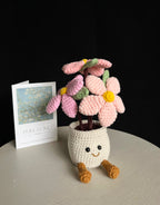🌸 Gehaakte Bloempot met Bloemen – Schattige Handgemaakte Decoratie