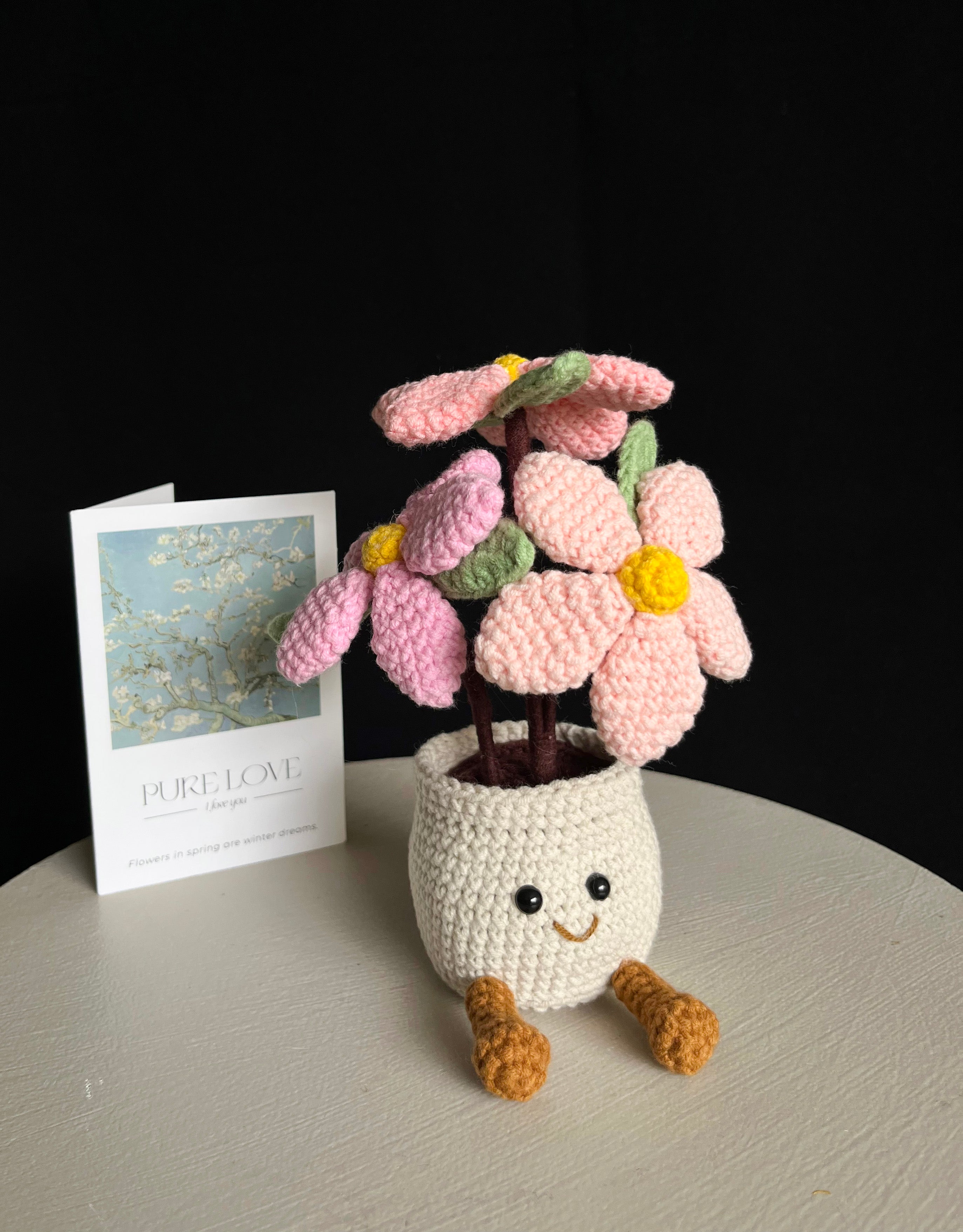 🌸 Gehaakte Bloempot met Bloemen – Schattige Handgemaakte Decoratie