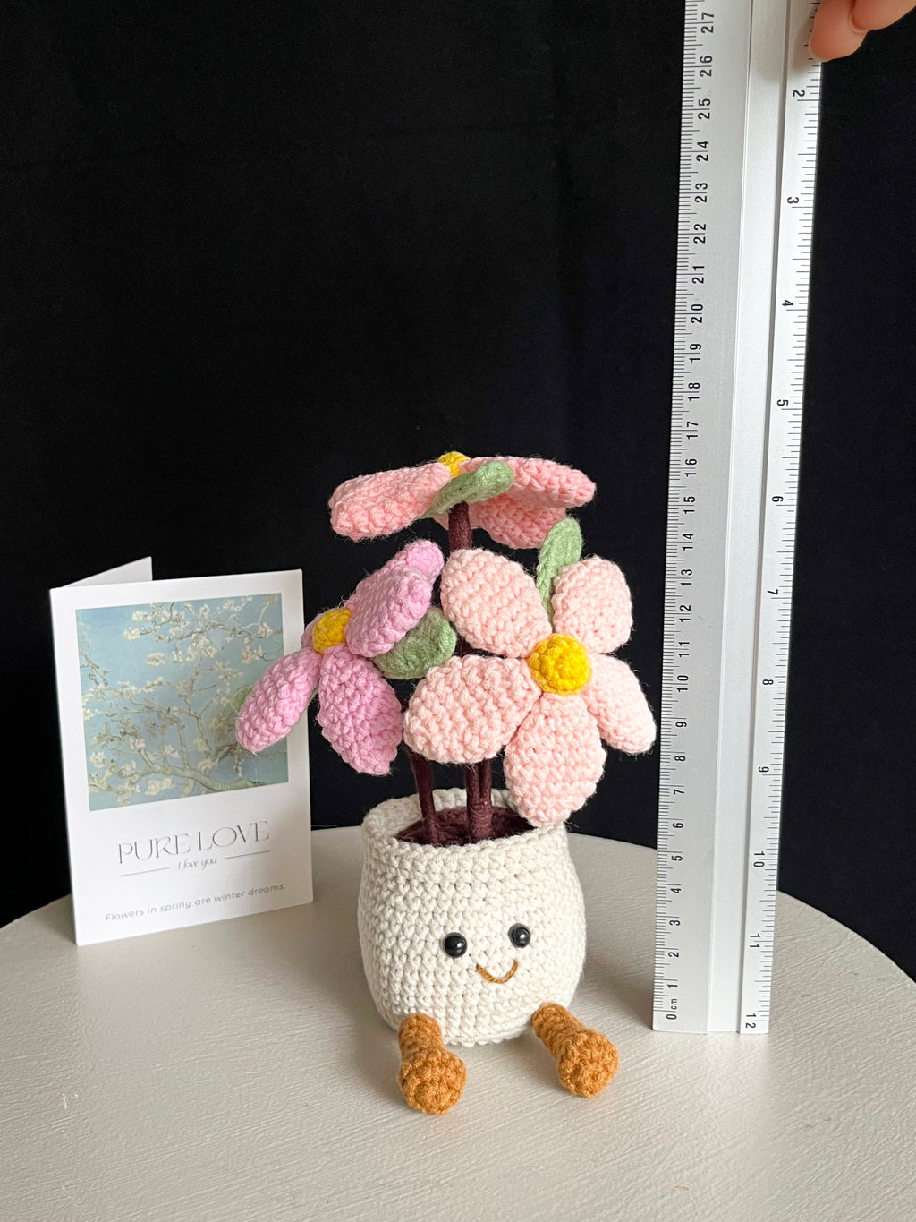 🌸 Gehaakte Bloempot met Bloemen – Schattige Handgemaakte Decoratie