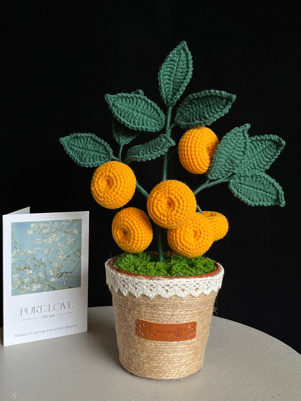 🍊 Gehaakte Sinaasappelboom in Pot – Handgemaakte Decoratie