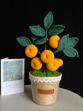 🍊 Gehaakte Sinaasappelboom in Pot – Handgemaakte Decoratie