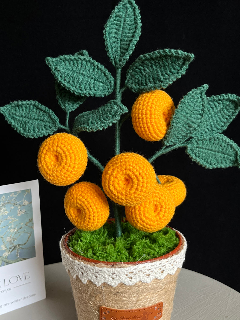 🍊 Gehaakte Sinaasappelboom in Pot – Handgemaakte Decoratie