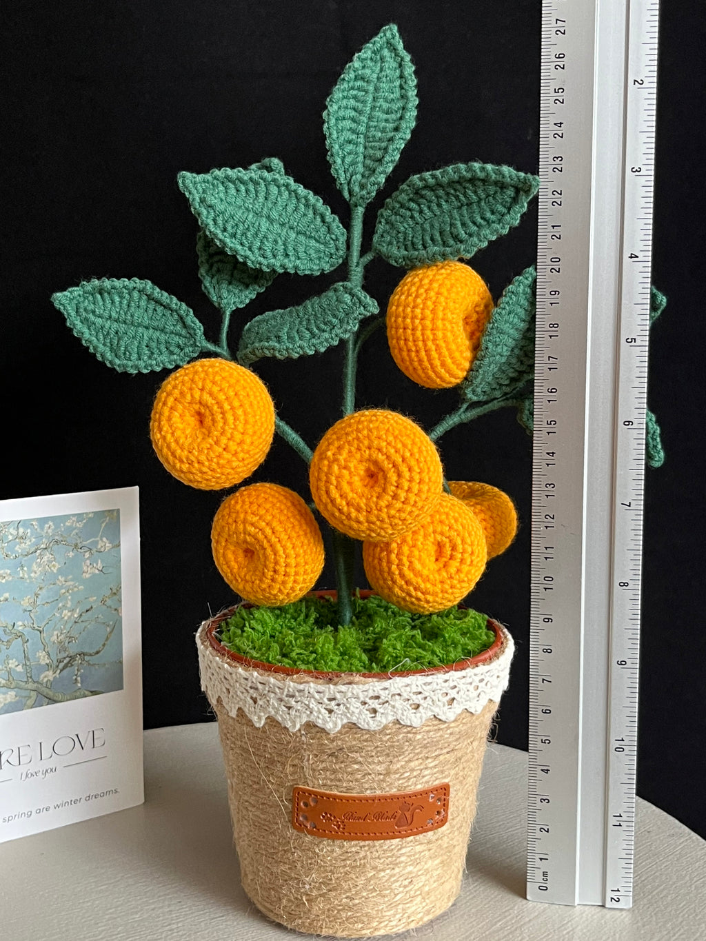 🍊 Gehaakte Sinaasappelboom in Pot – Handgemaakte Decoratie